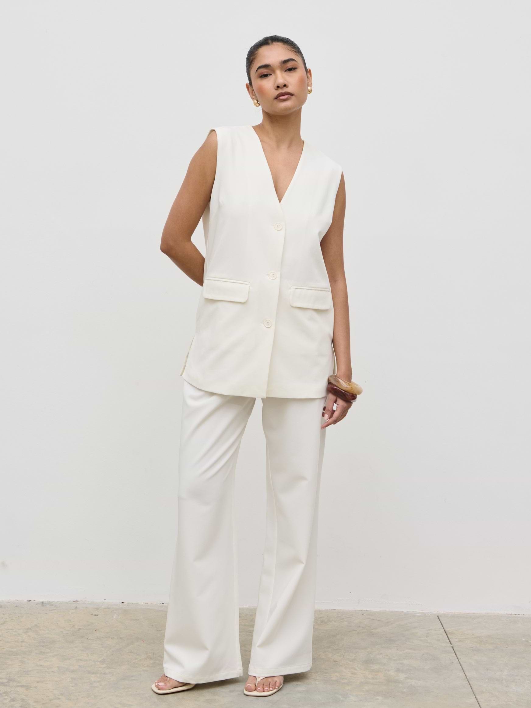 Harlee Straight Leg Trousers - Cream