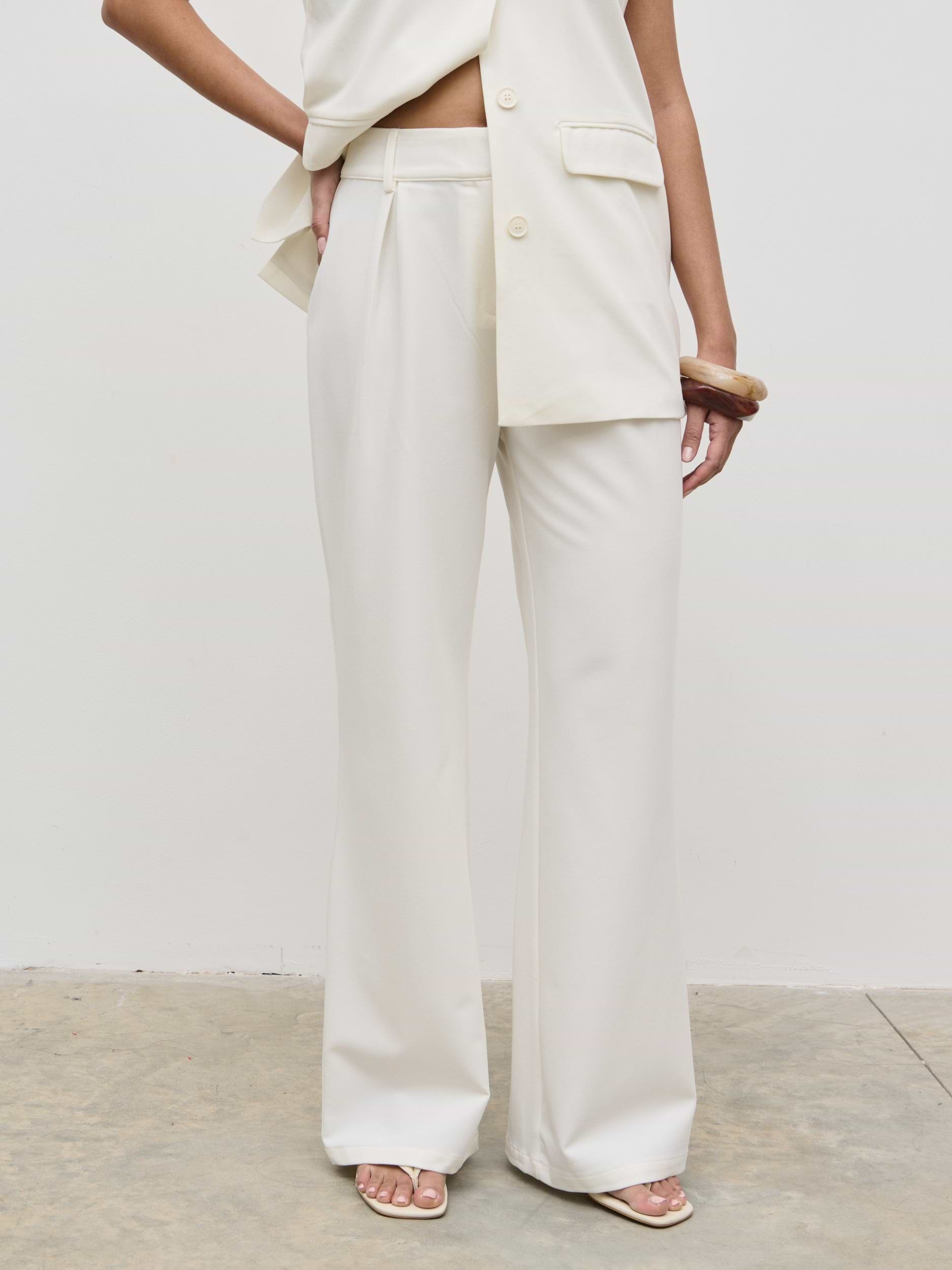 Harlee Straight Leg Trousers - Cream