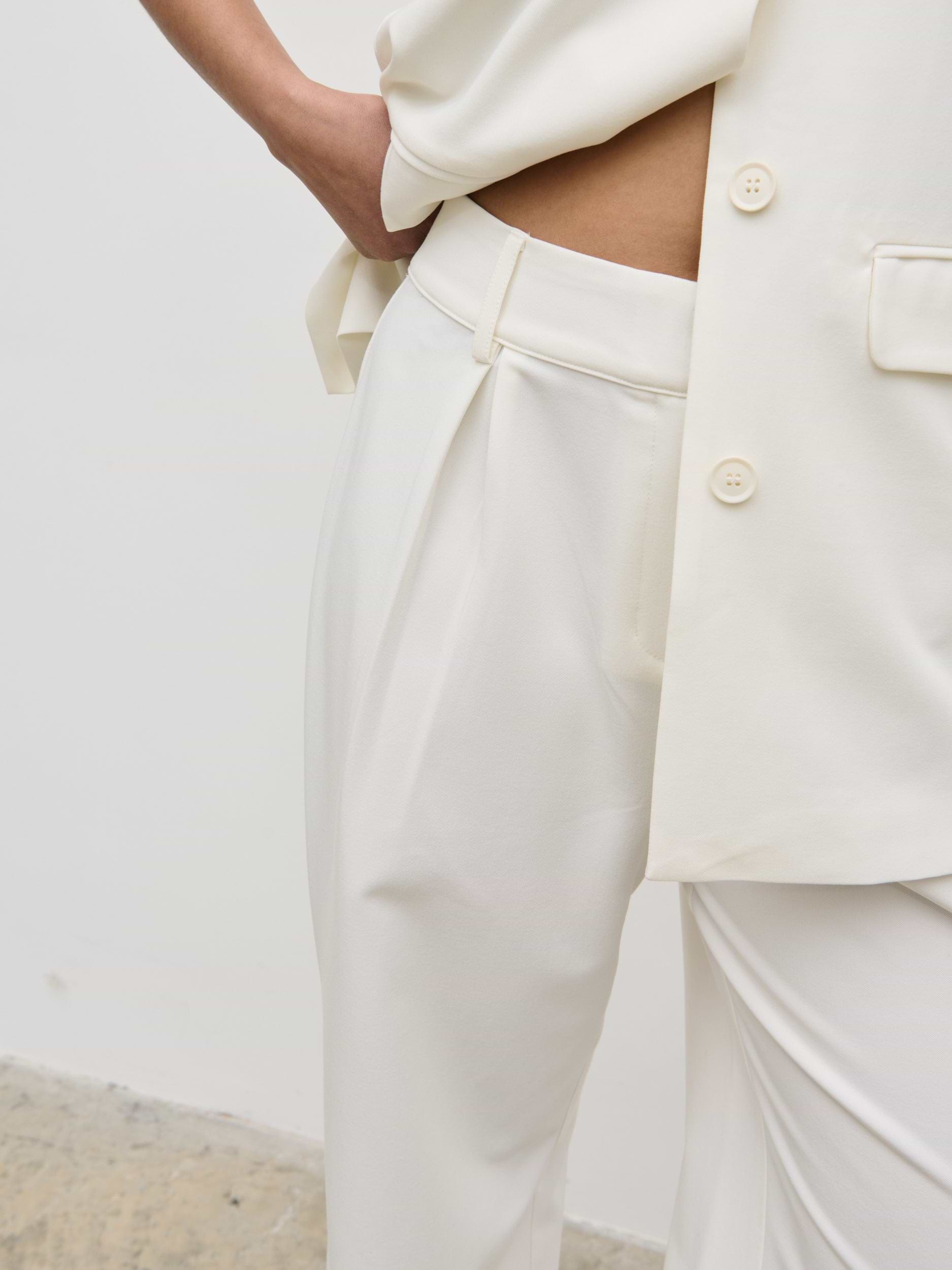 Harlee Straight Leg Trousers - Cream
