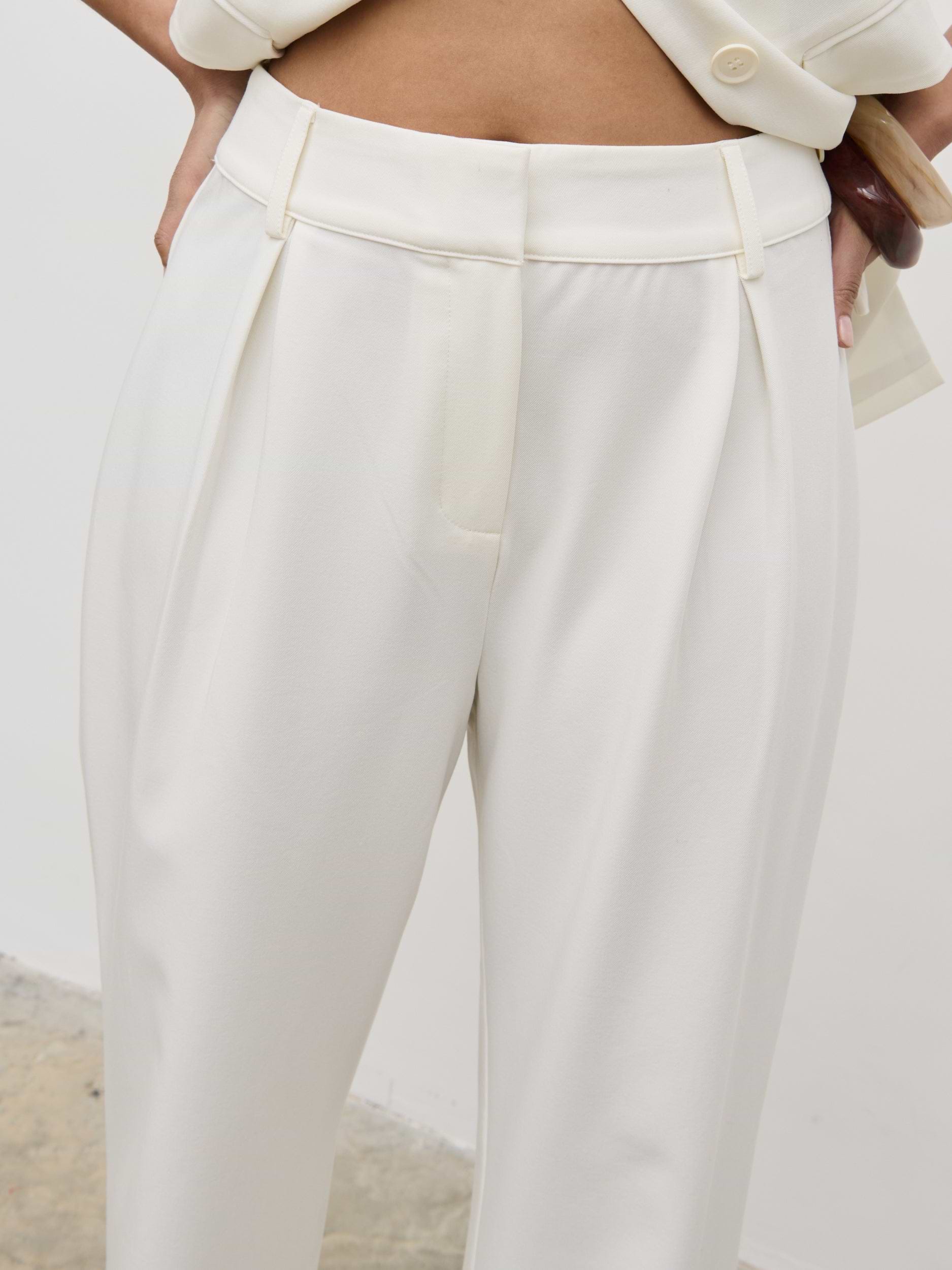 Harlee Straight Leg Trousers - Cream