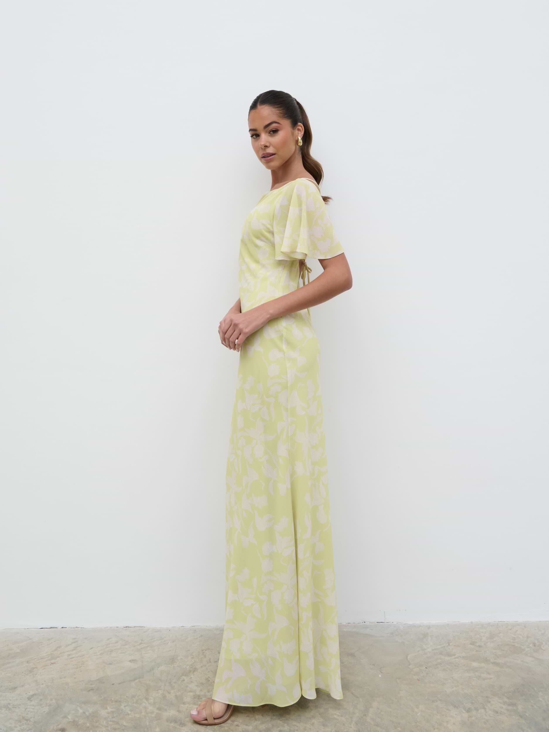 Jules Maxi Dress - Pear Sorbet Botanic