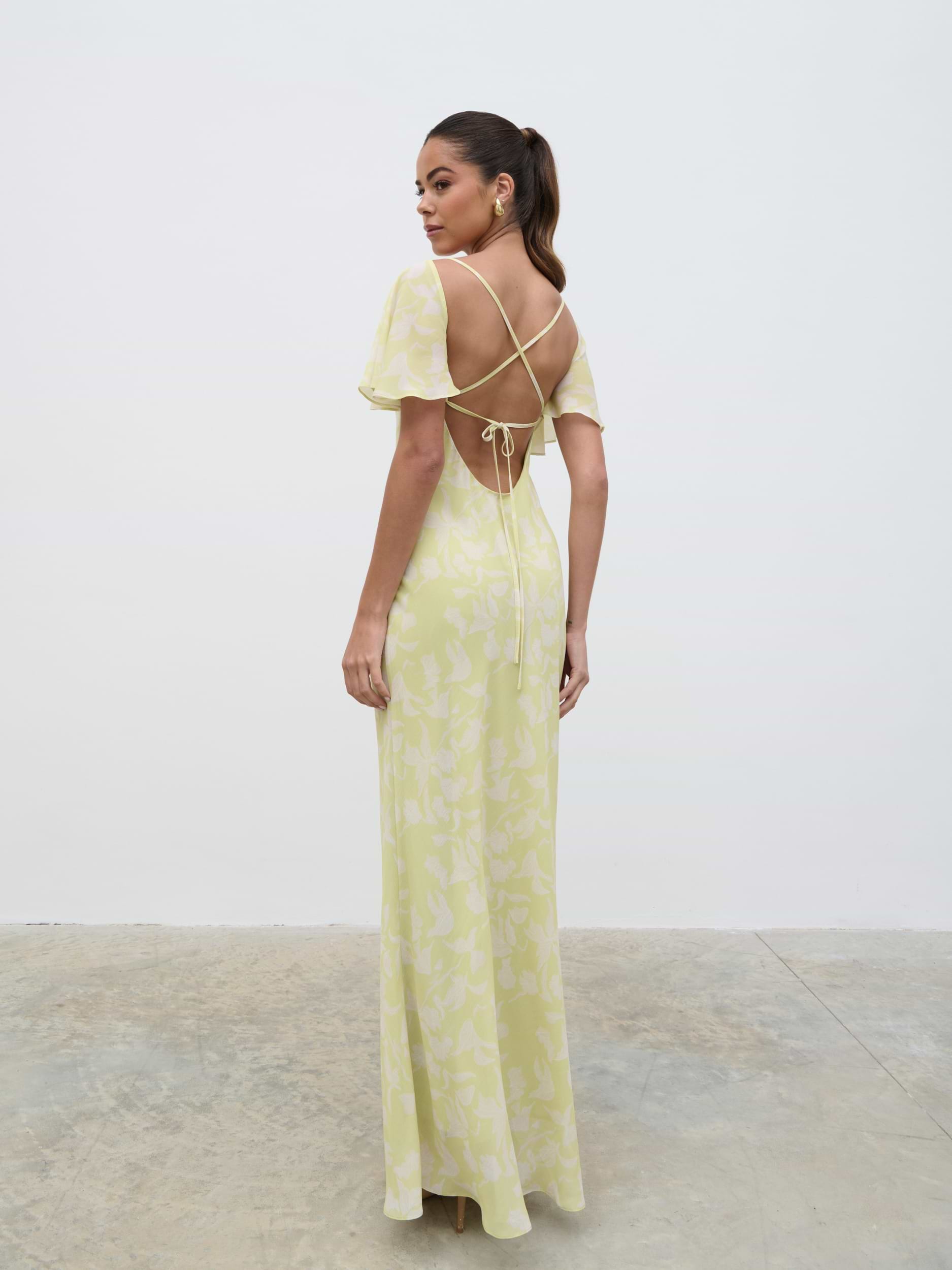 Jules Maxi Dress - Pear Sorbet Botanic