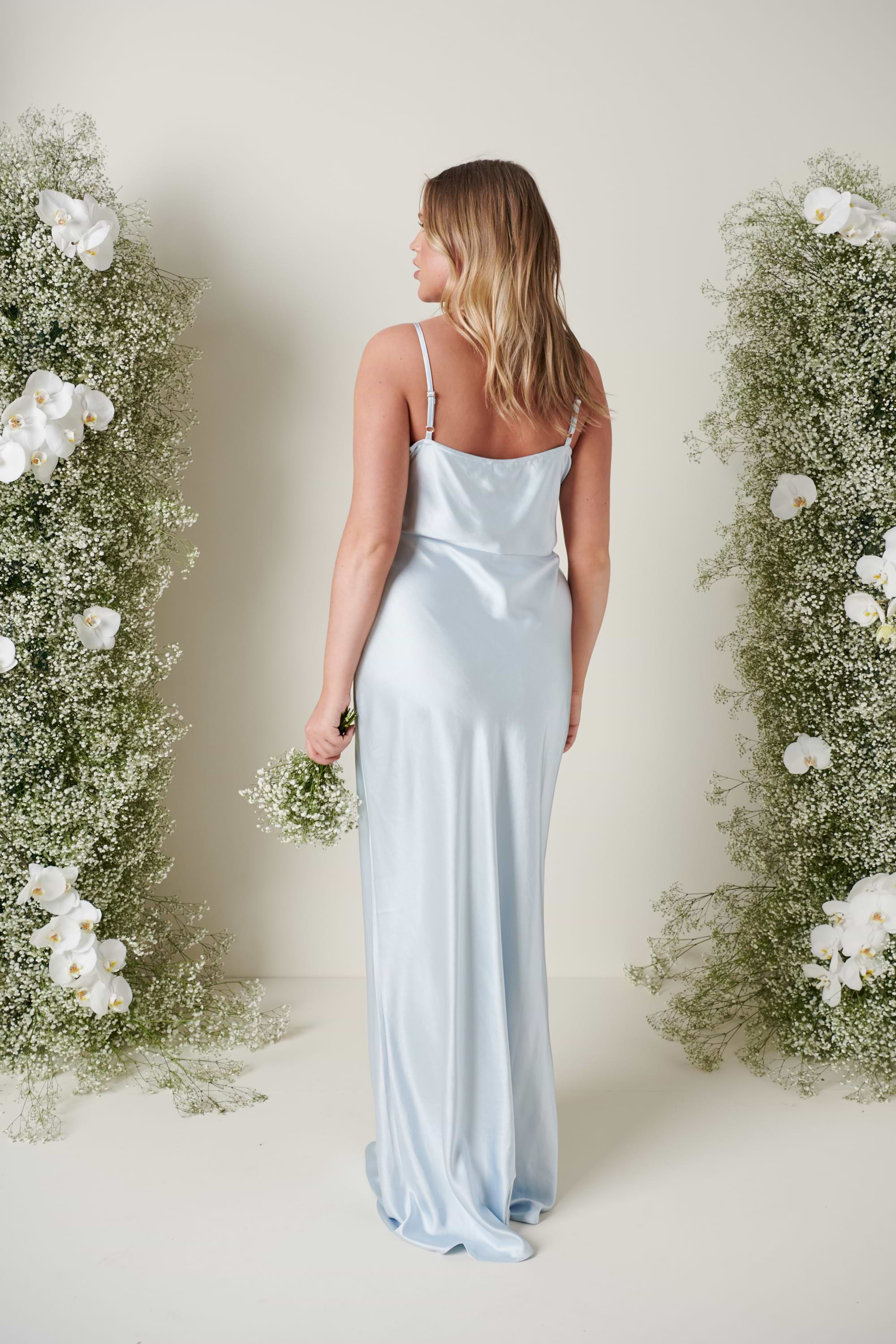 Keisha Maxi Bridesmaid Dress - Matte Ice Blue