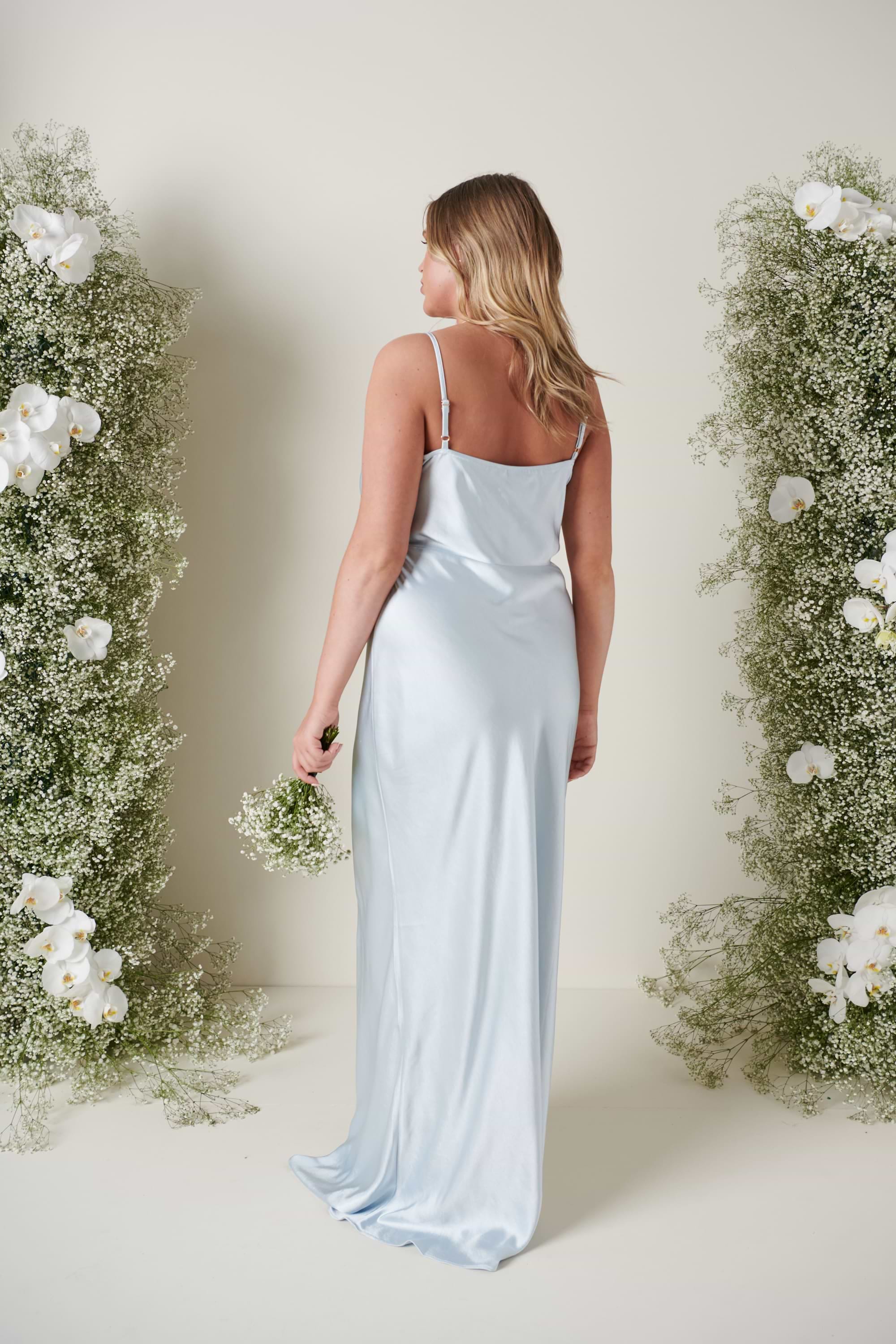 Keisha Maxi Bridesmaid Dress - Matte Ice Blue