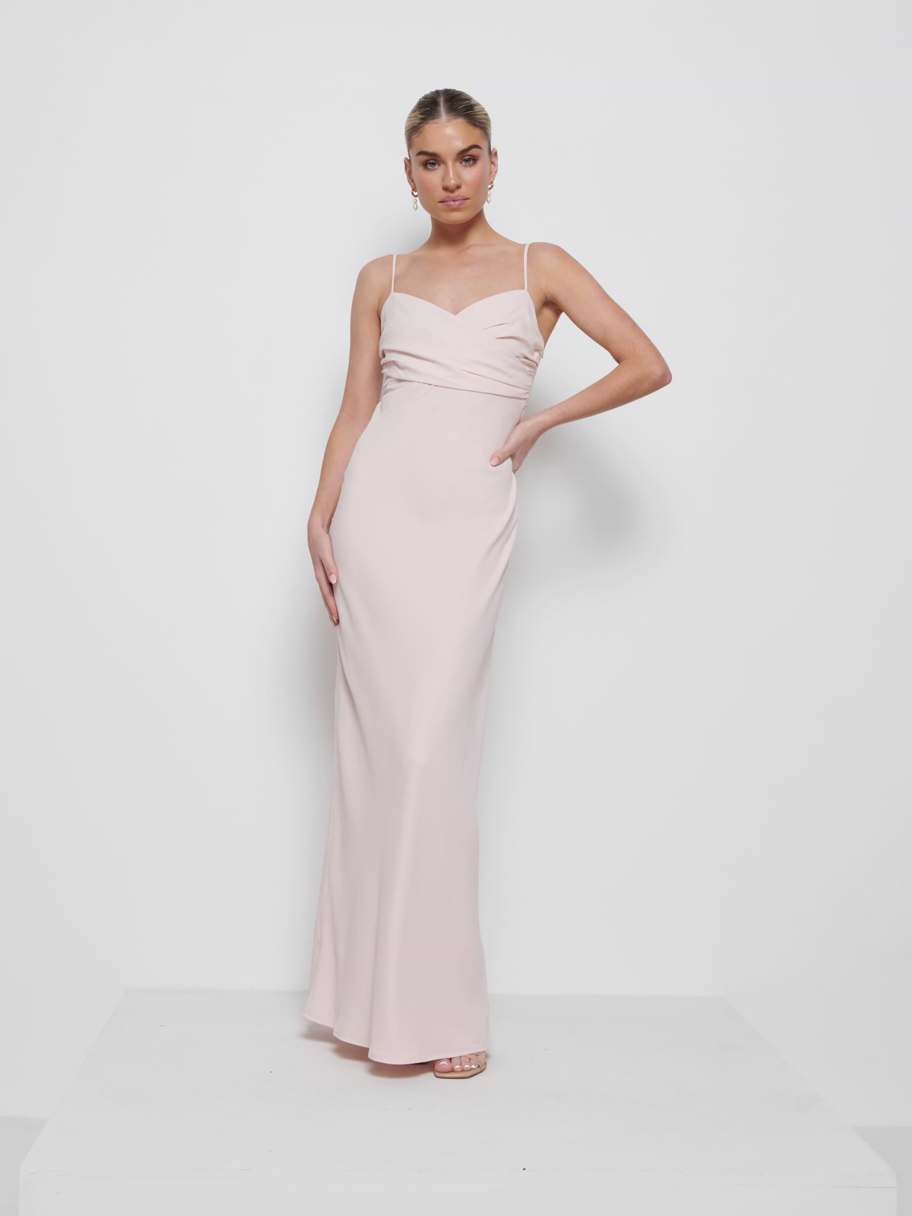 Kehlani Twist Cami Bridesmaid Dress - Blush