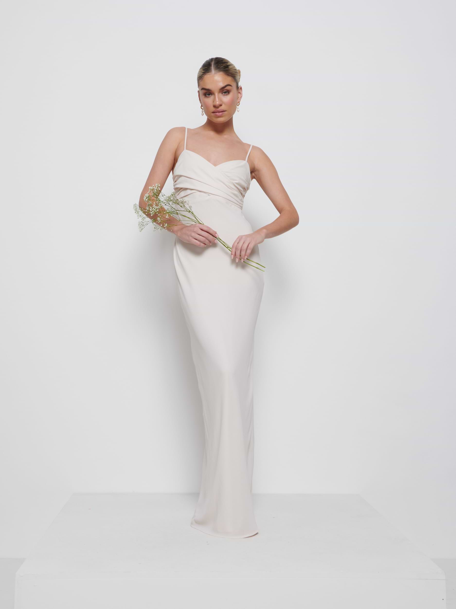 Kehlani Twist Cami Bridesmaid Dress - Champagne