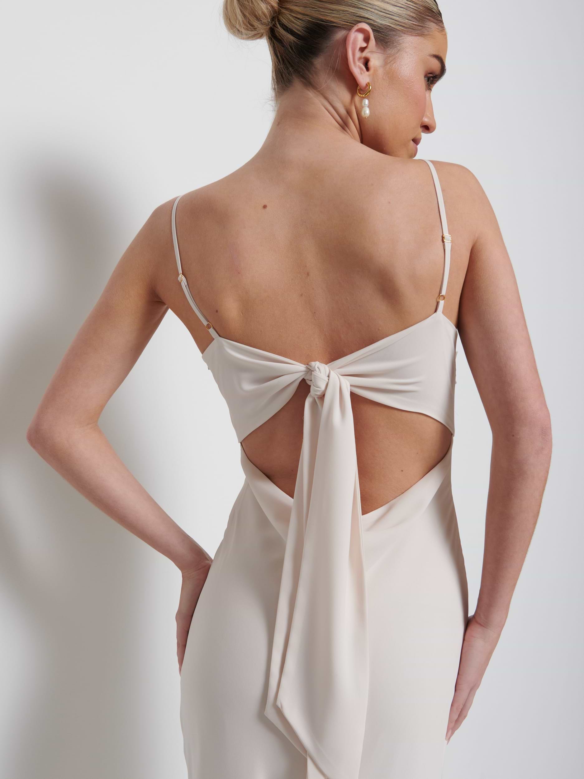 Kehlani Twist Cami Bridesmaid Dress - Champagne