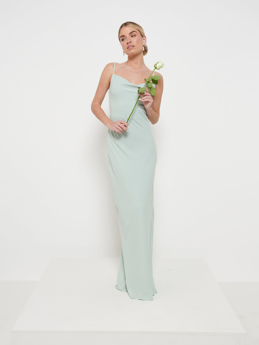 Keisha Chiffon Maxi Bridesmaid Dress - Sage