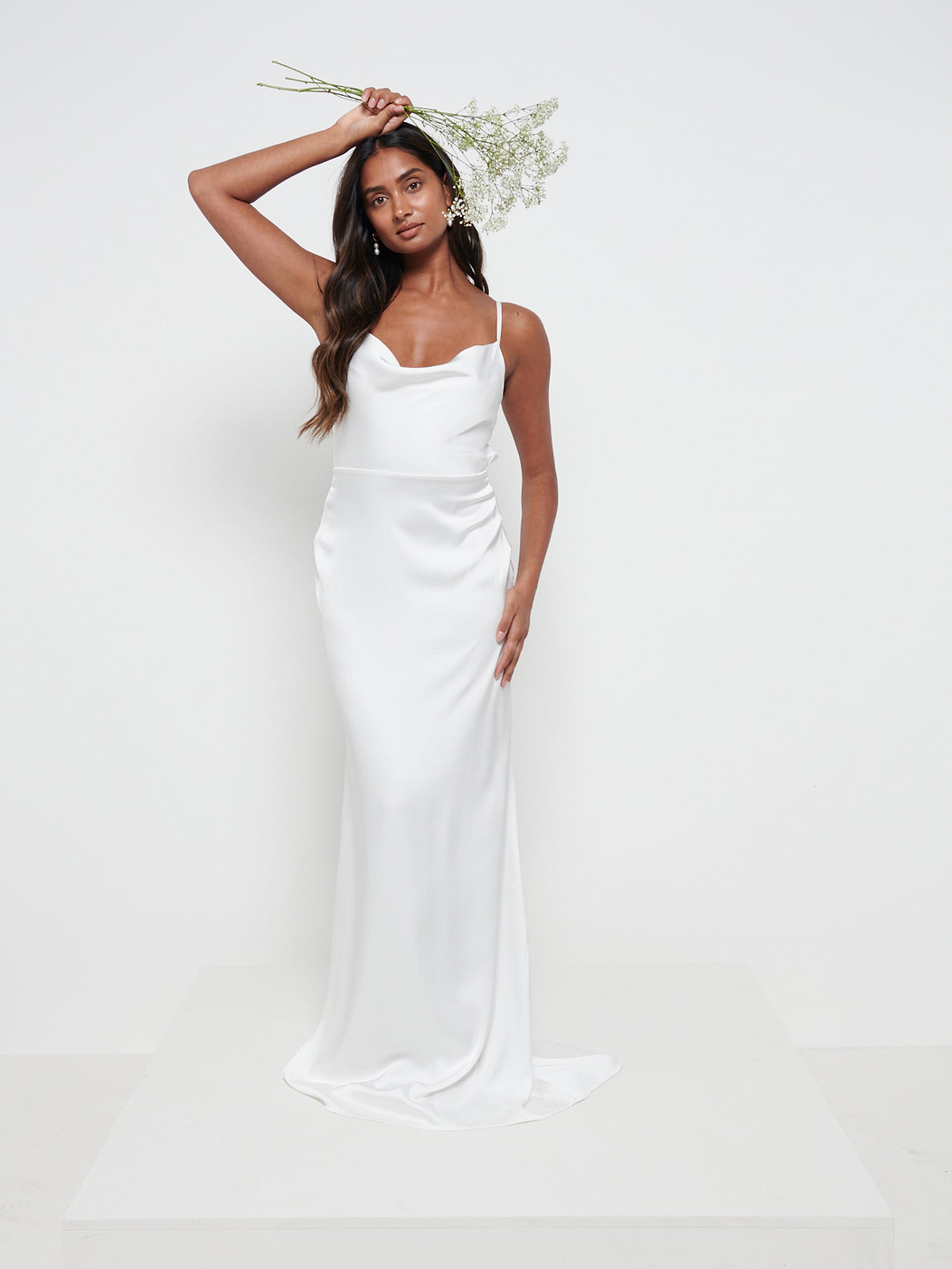 Keisha Backless Maxi Dress - Ivory