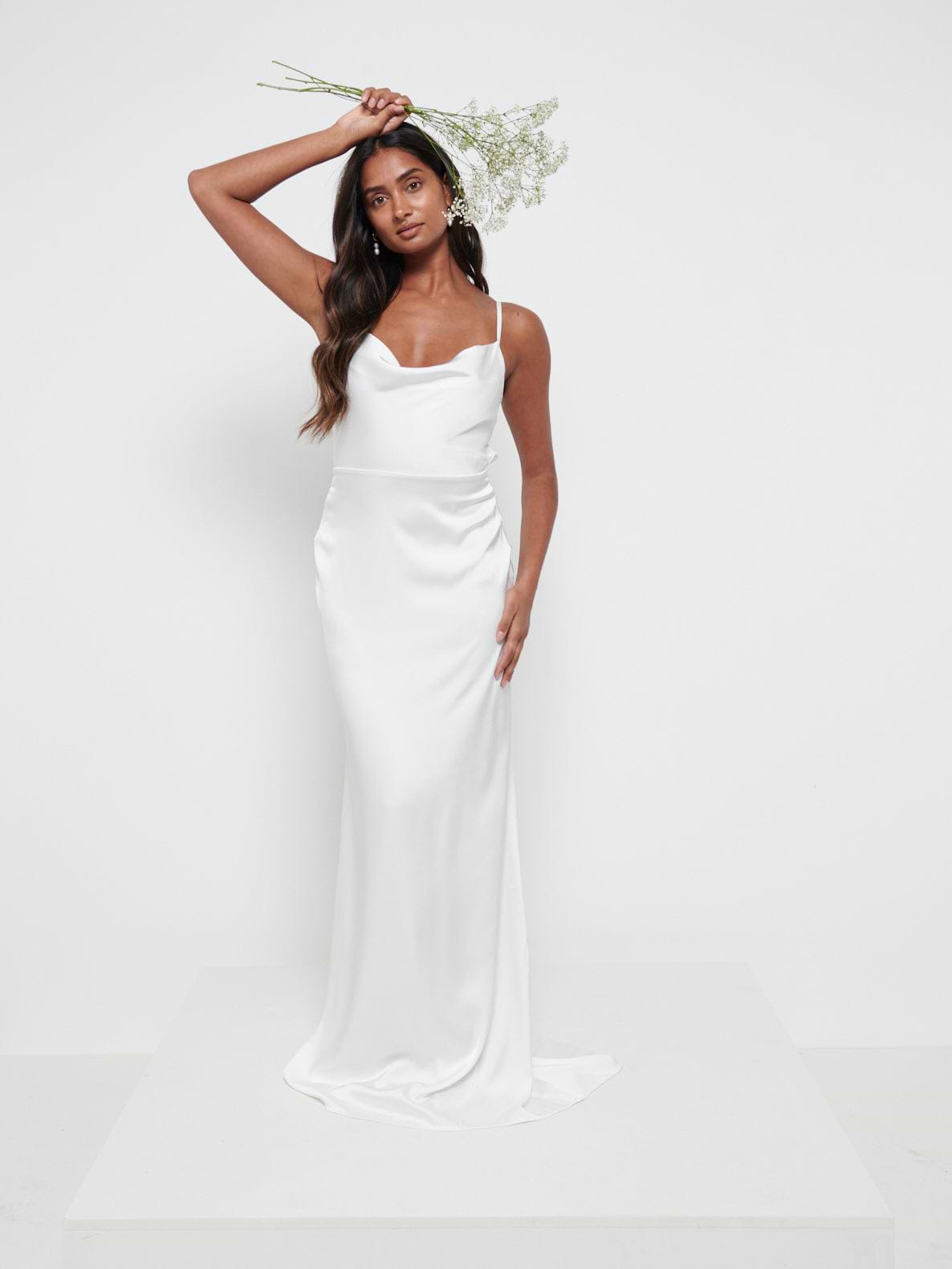 Keisha Backless Maxi Dress - Ivory