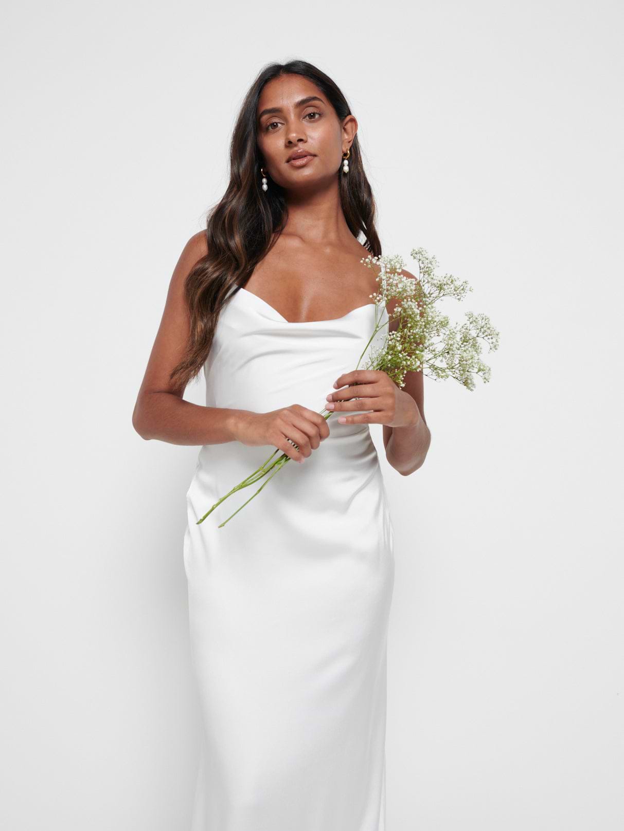 Keisha Backless Maxi Dress - Ivory