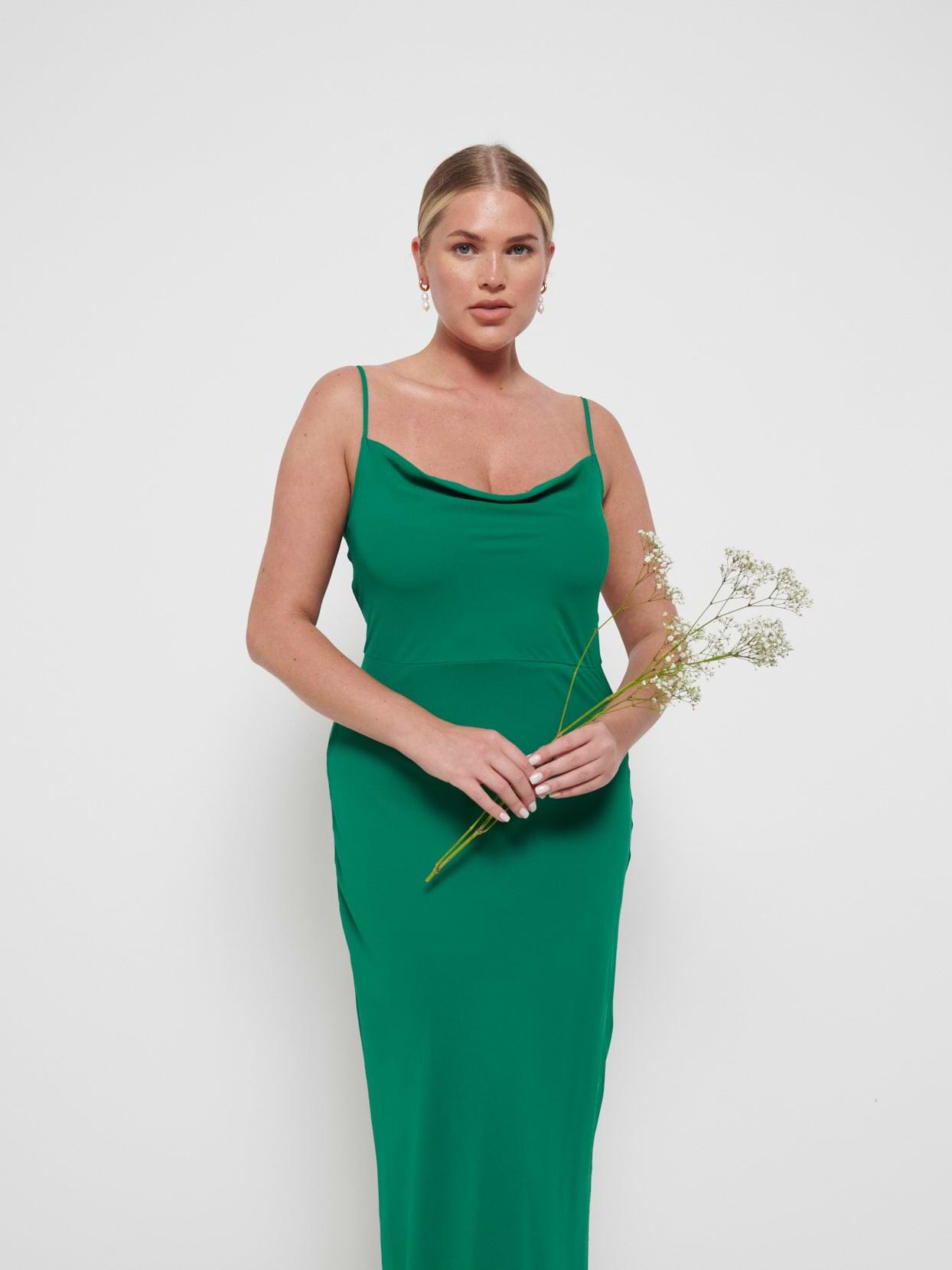 Keisha Chiffon Maxi Bridesmaid Dress - Emerald