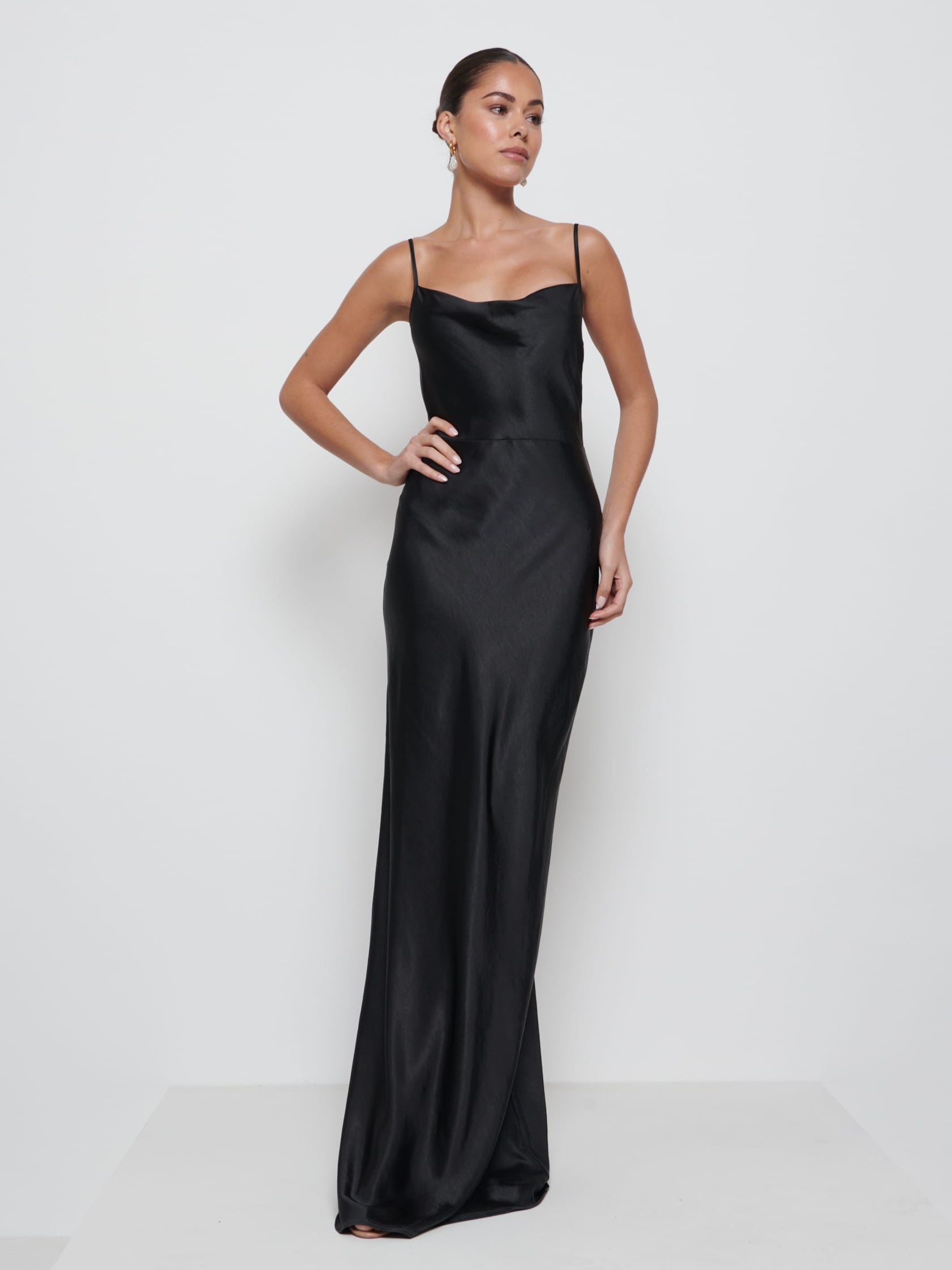 Keisha Maxi Bridesmaid Dress - Matte Black