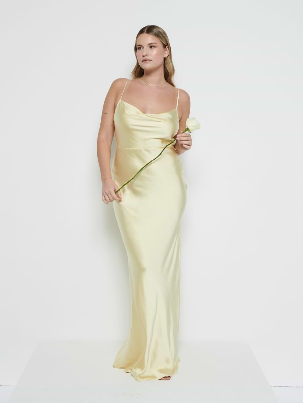 Keisha Maxi Bridesmaid Dress - Lemon