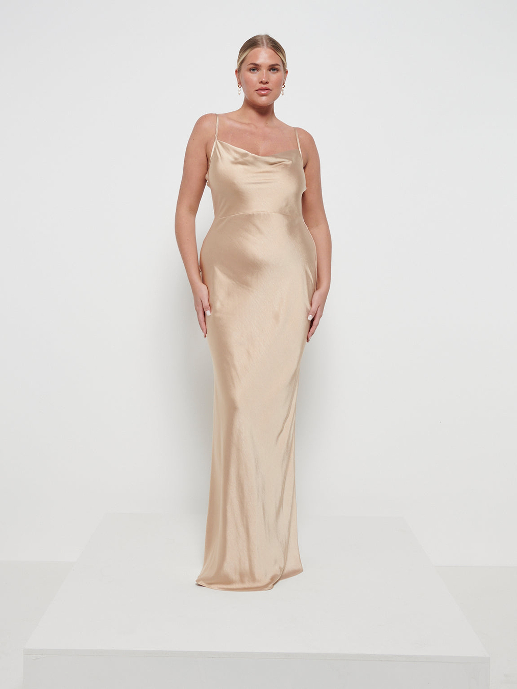 Keisha Maxi Bridesmaid Dress - Matte Bronze