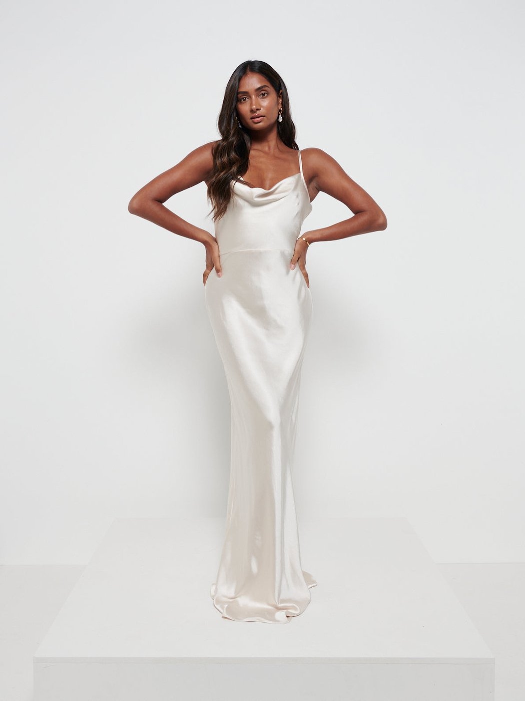Keisha Maxi Bridesmaid Dress - Matte Champagne