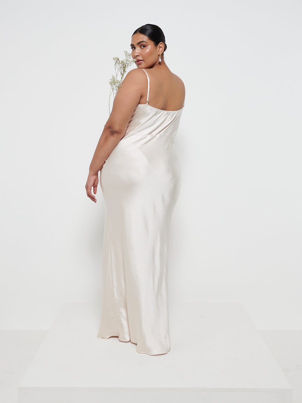 Keisha Maxi Bridesmaid Dress Curve - Matte Champagne