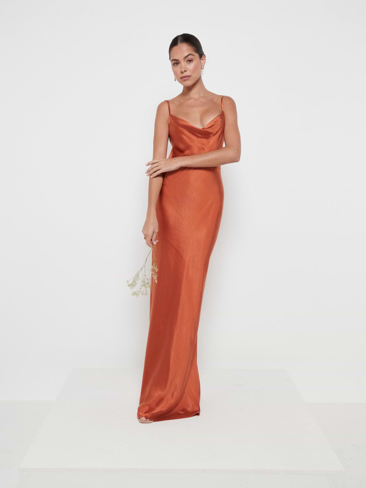 Keisha Maxi Bridesmaid Dress - Matte Copper