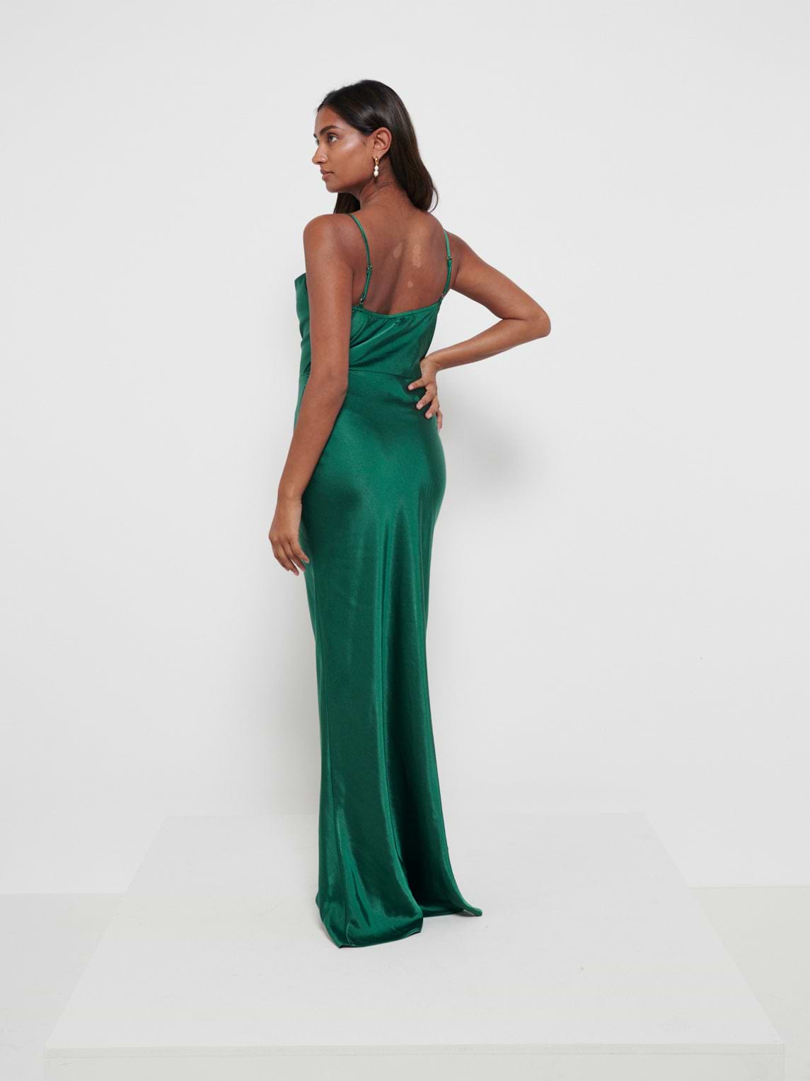 Keisha Maxi Bridesmaid Dress - Matte Emerald