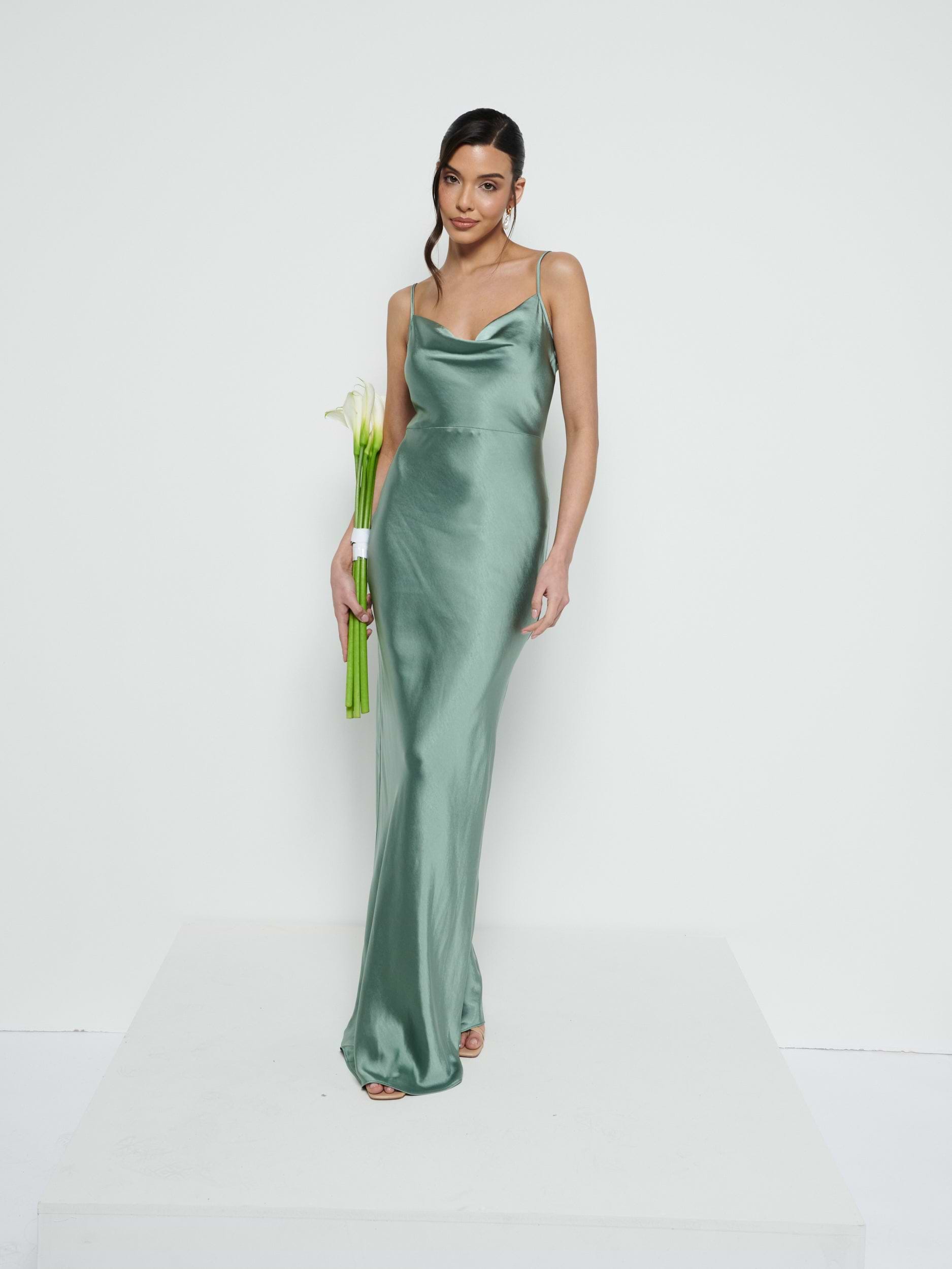 Keisha Maxi Bridesmaid Dress - Eucalyptus