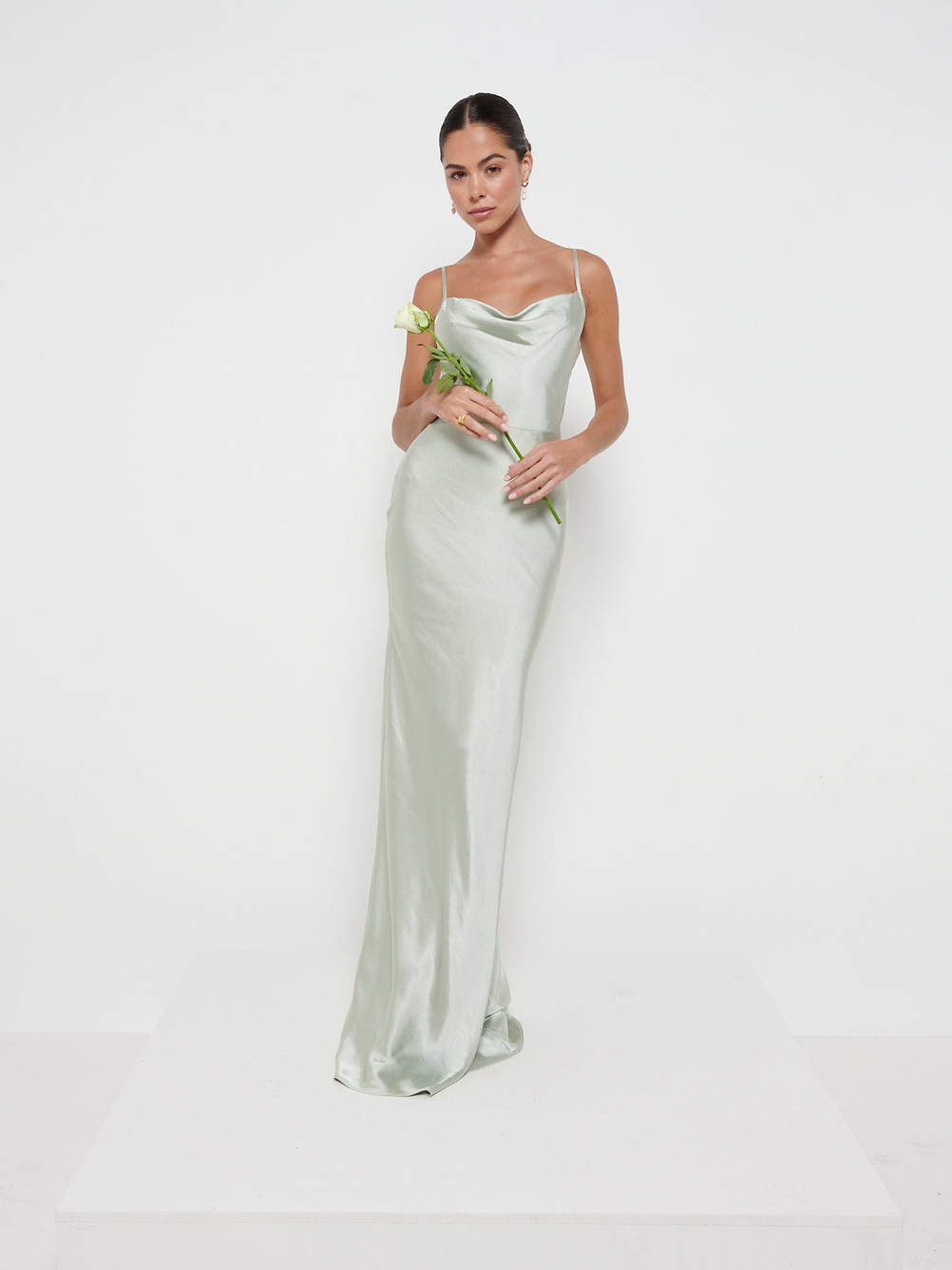 Keisha Maxi Bridesmaid Dress - Matte Sage