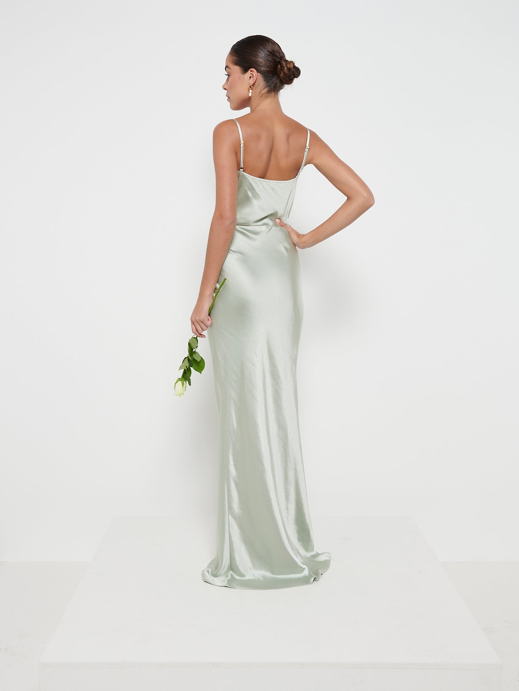 Keisha Maxi Bridesmaid Dress - Matte Sage