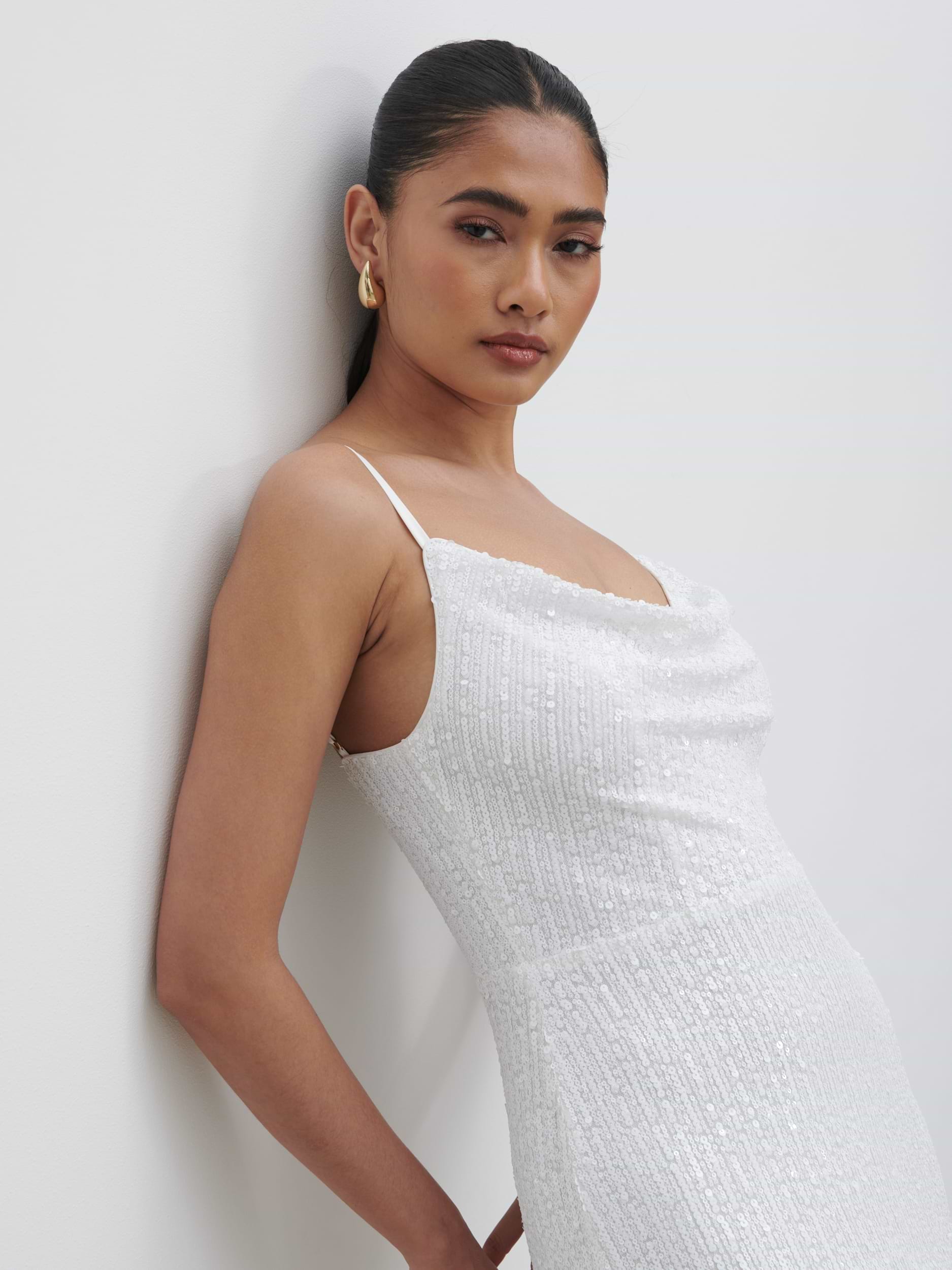 Keisha Sequin Maxi Dress - Ivory