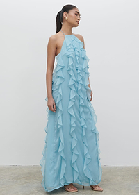 Kelsey Ruffle Maxi Dress - Seaspray