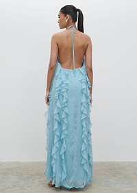 Kelsey Ruffle Maxi Dress - Seaspray