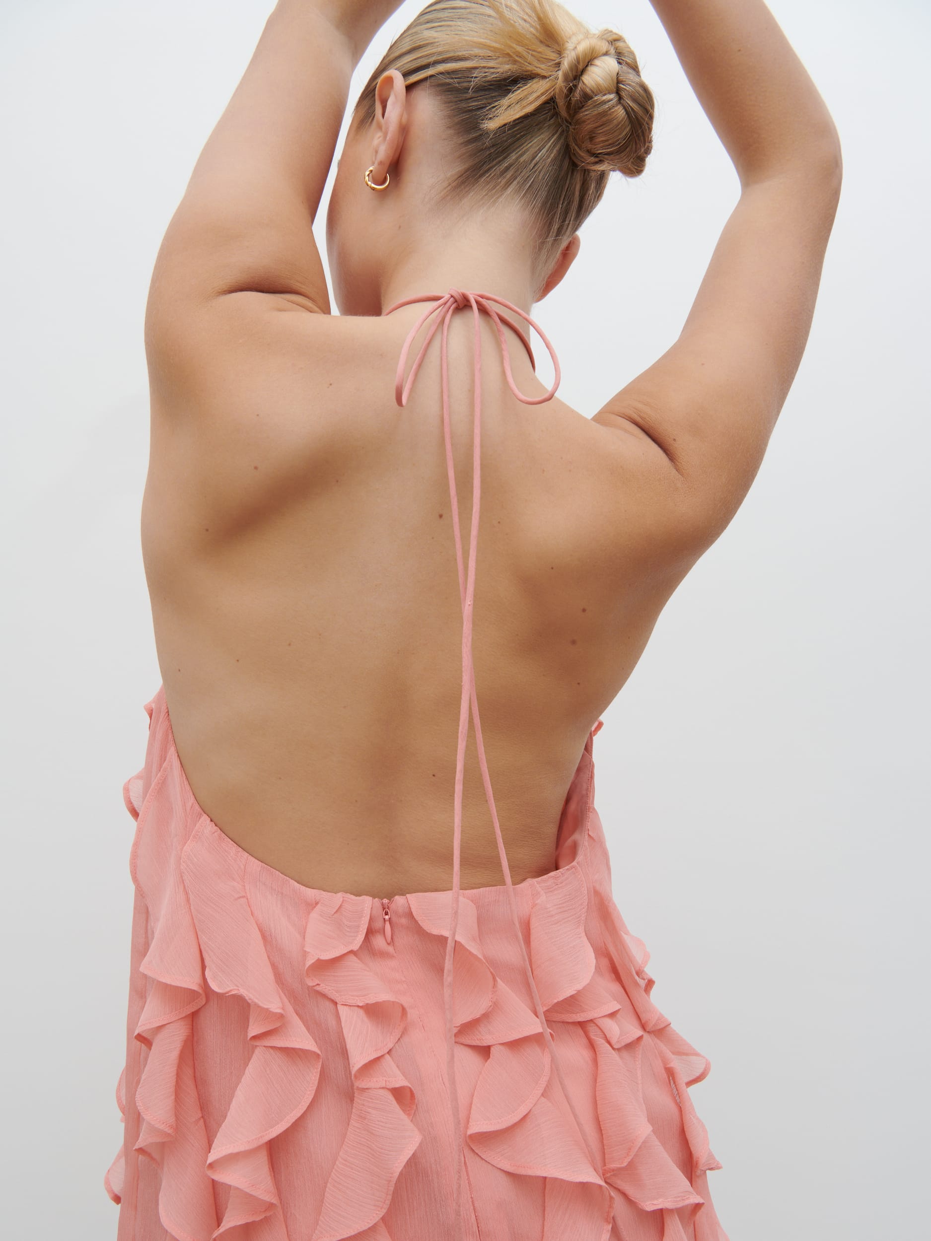 Kelsey Ruffle Mini Dress - Blush