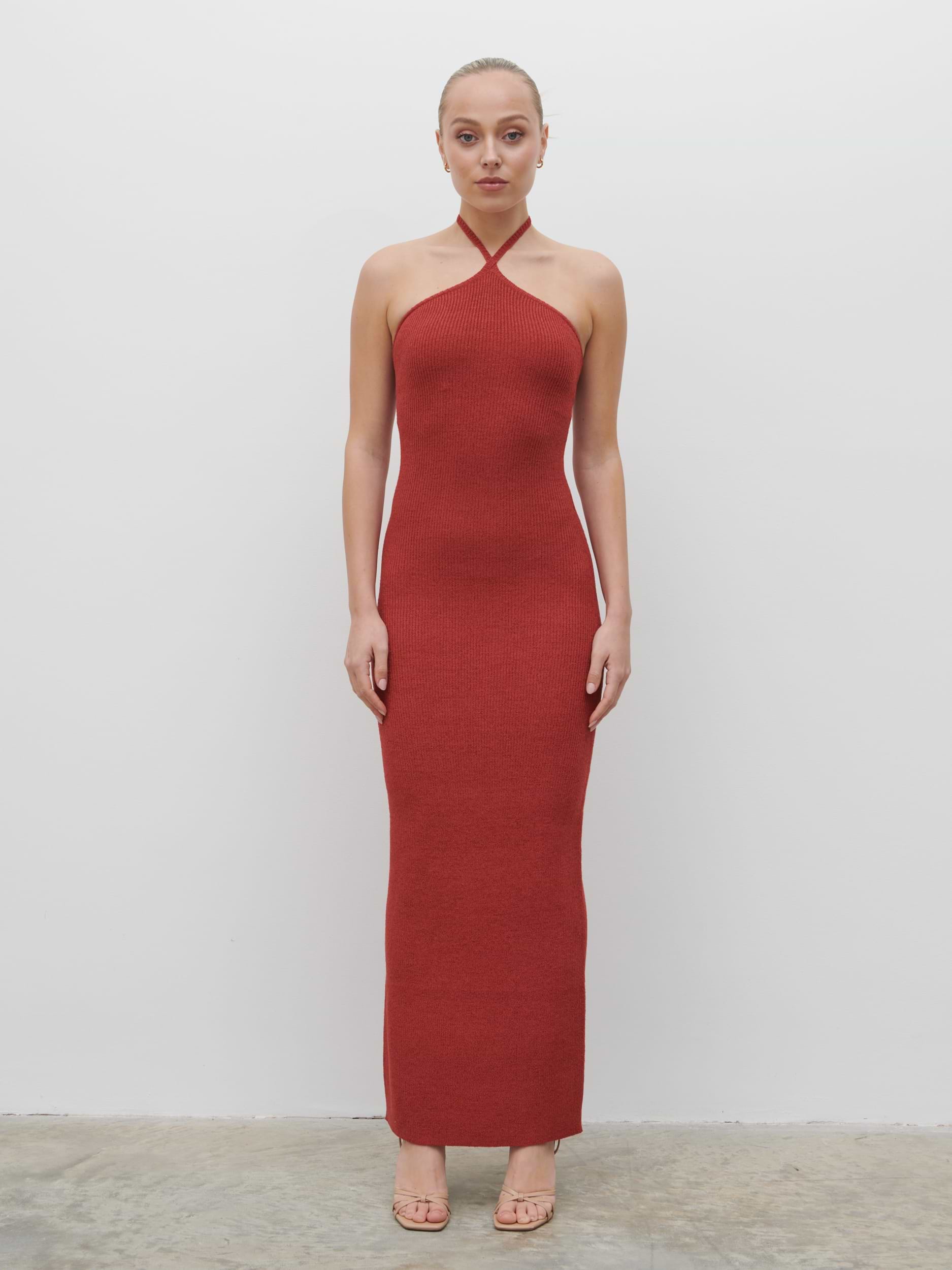 Khloe Knit Maxi Dress - Dusky Rose