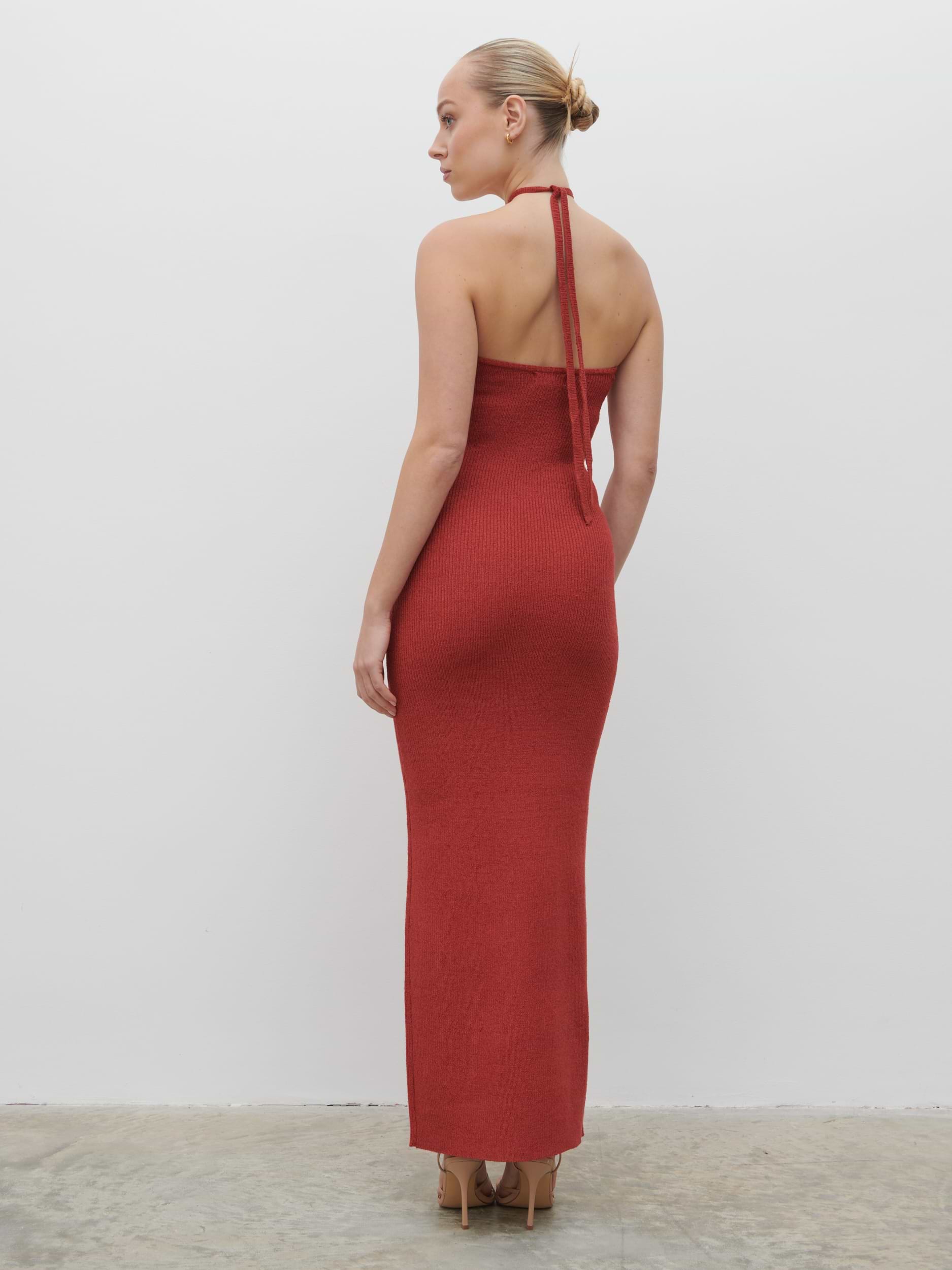 Khloe Knit Maxi Dress - Dusky Rose