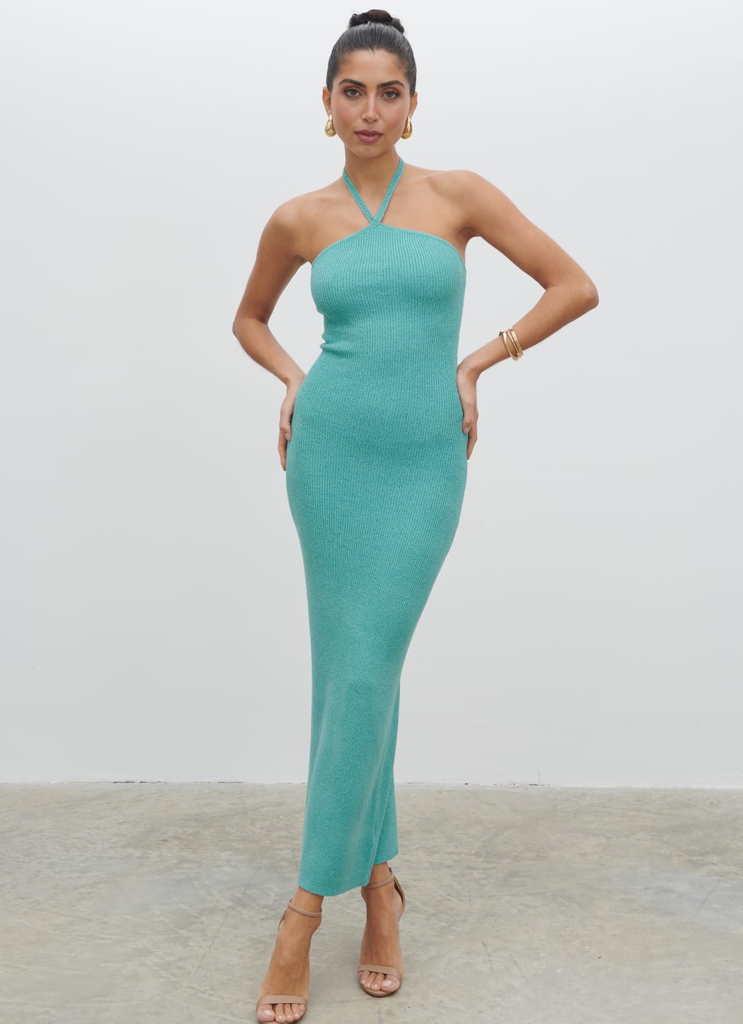 Khloe Knit Maxi Dress - Seaspray