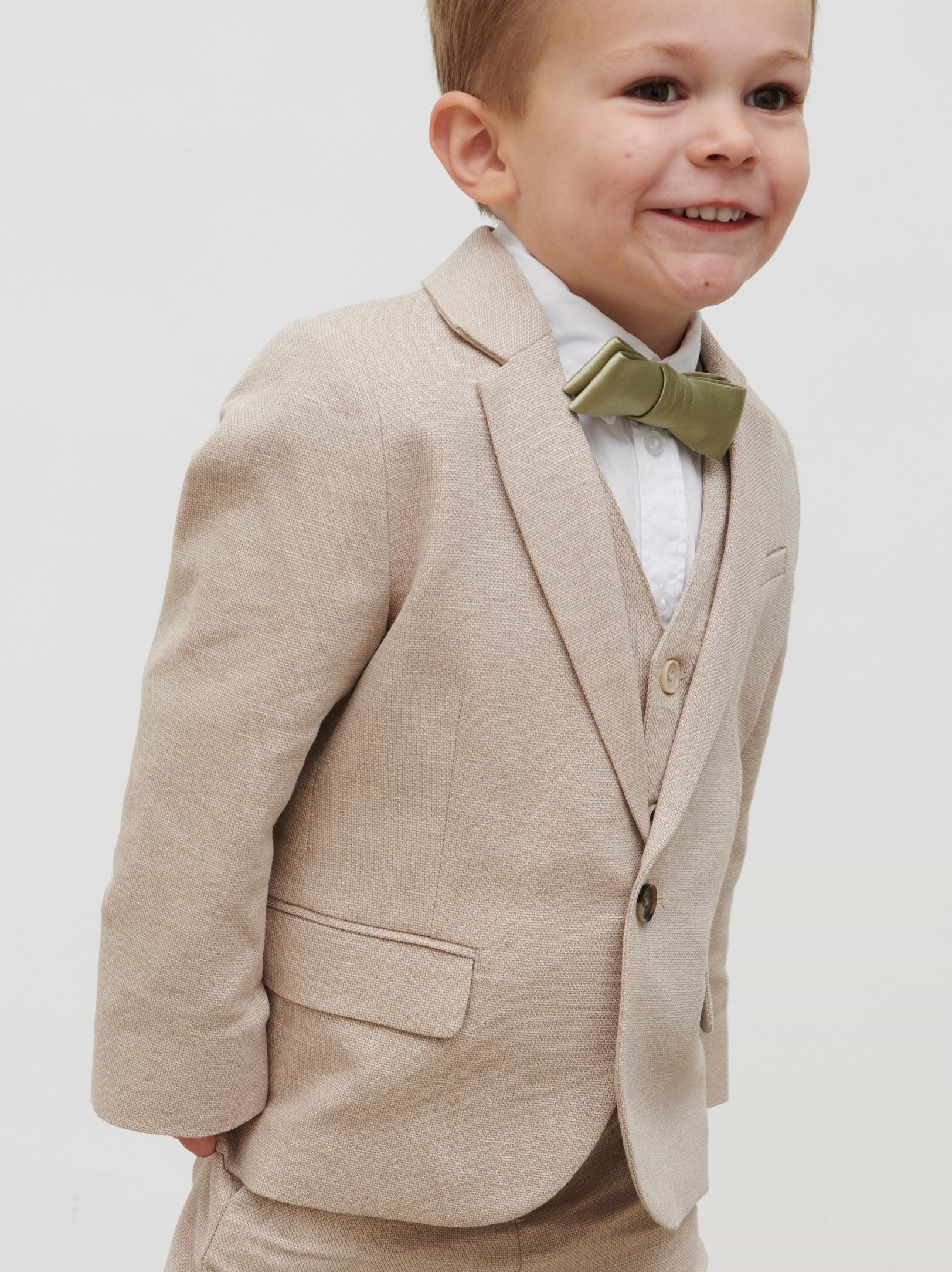 Satin Children's Bow Tie - Olive