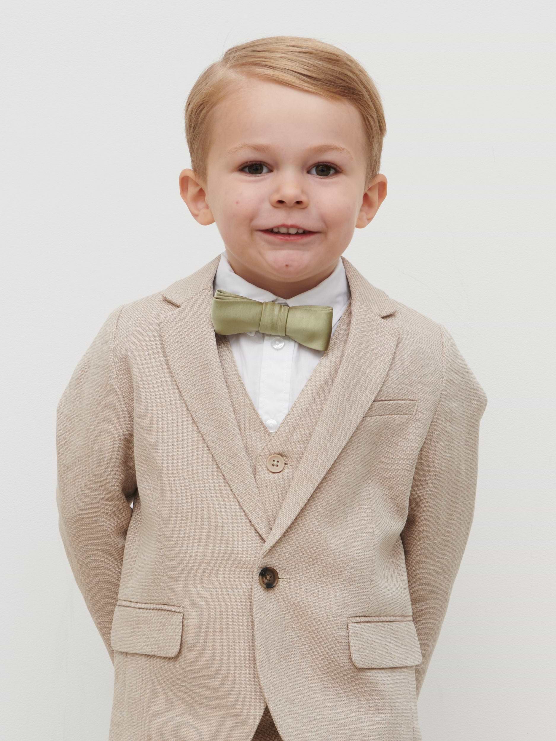 Satin Children's Bow Tie - Olive