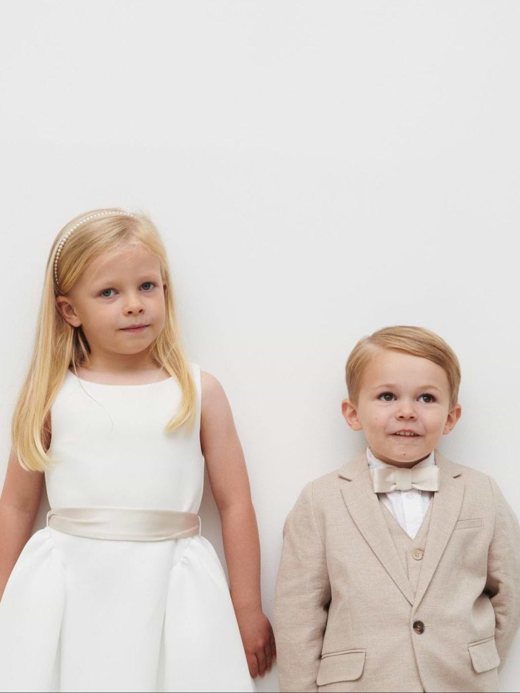 Satin Children's Bow Tie - Champagne