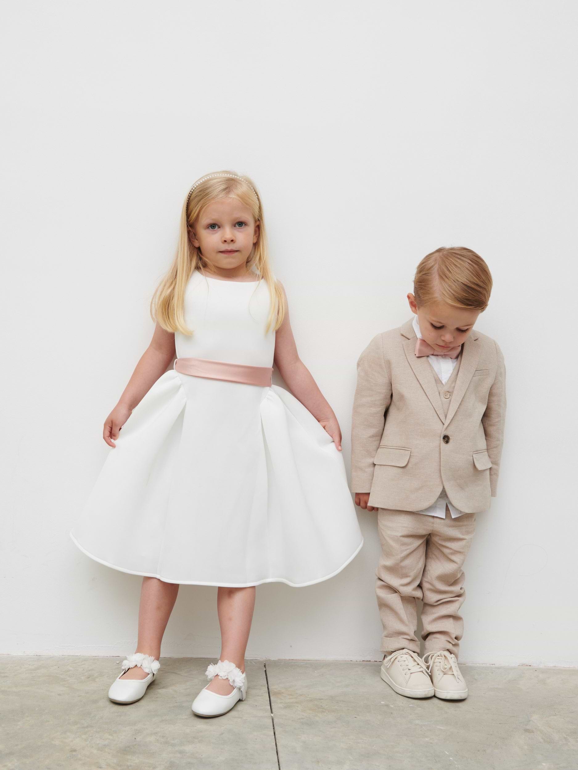 Satin Children's Bow Tie - Blush