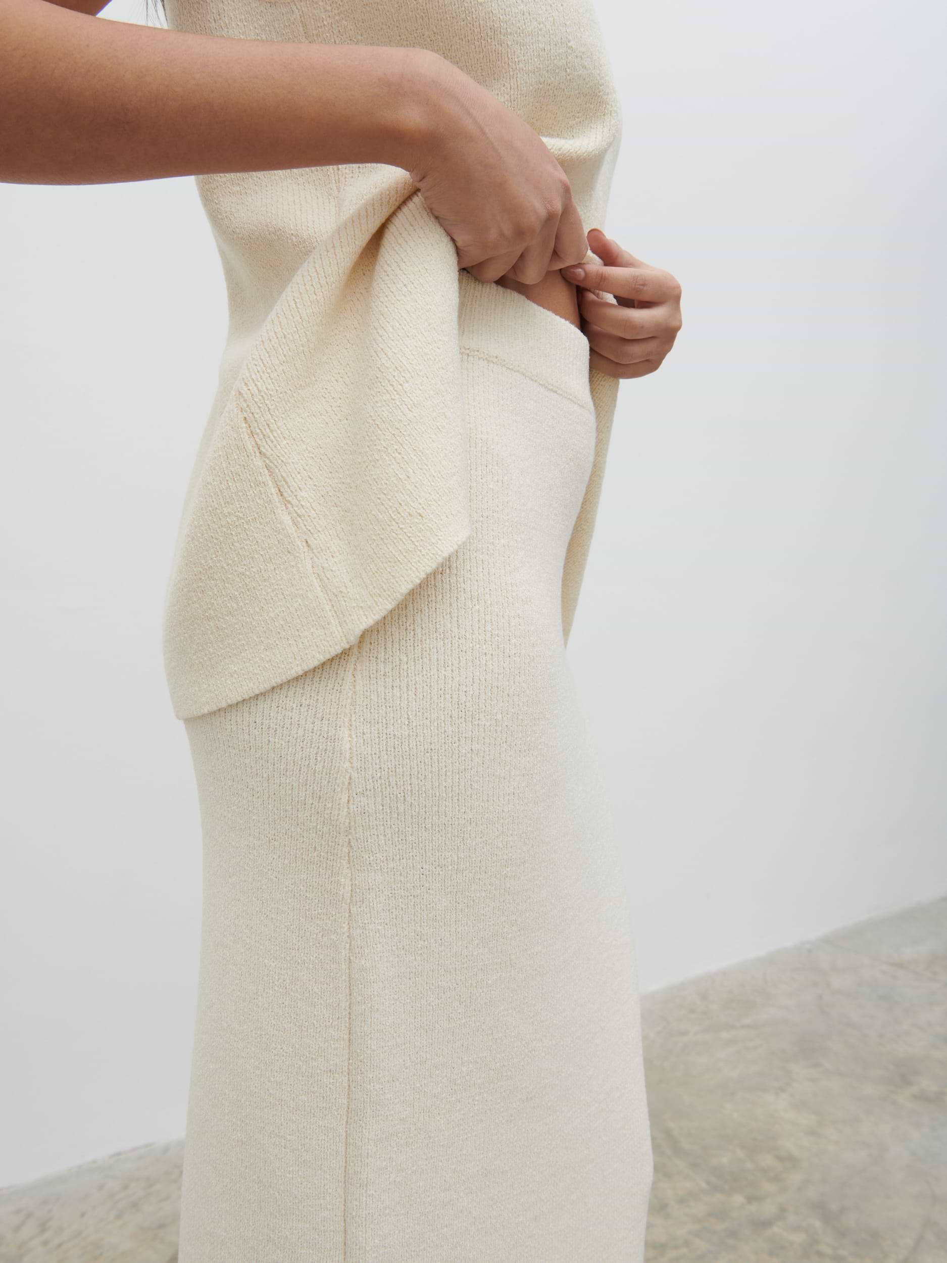 Kourtney Knit Midaxi Skirt - Cream