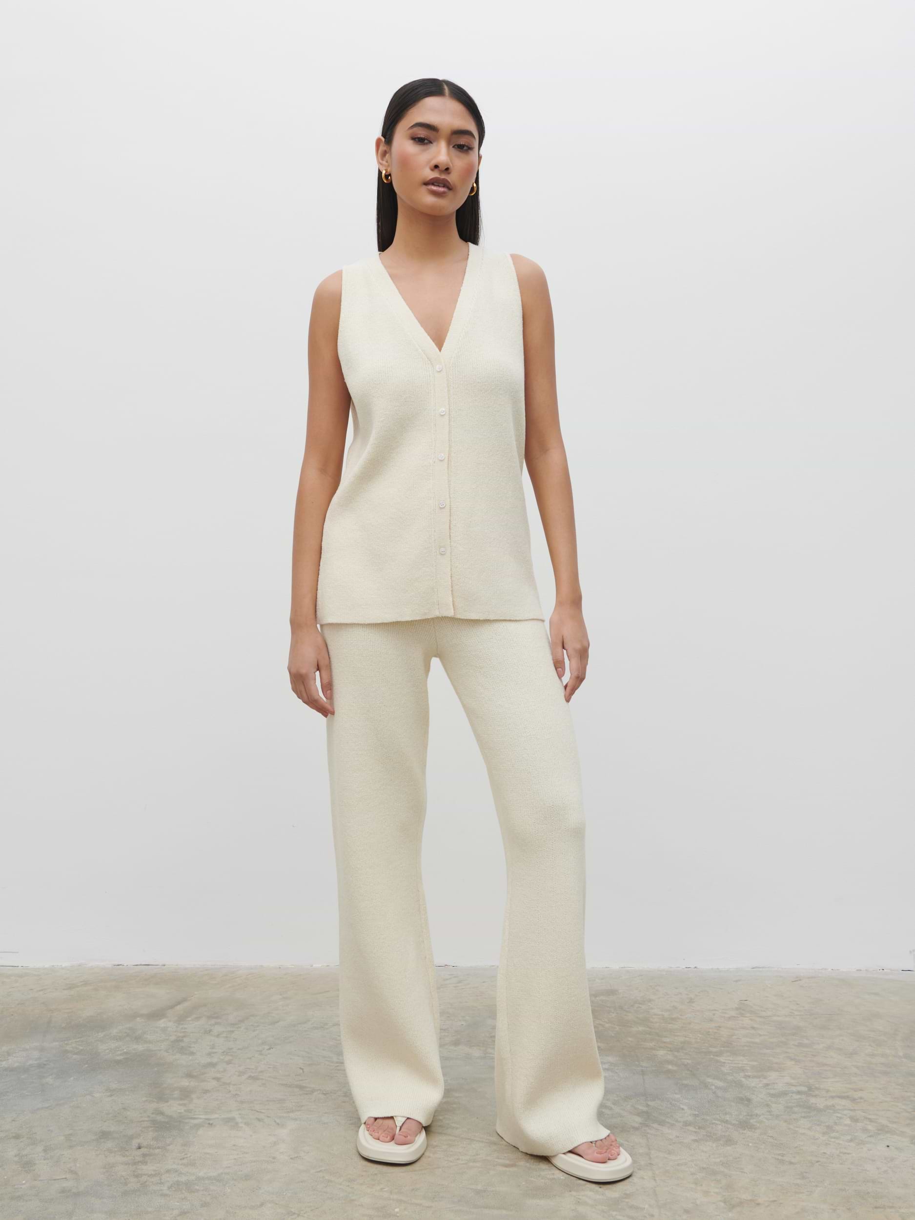Kourtney Knit Waistcoat - Cream