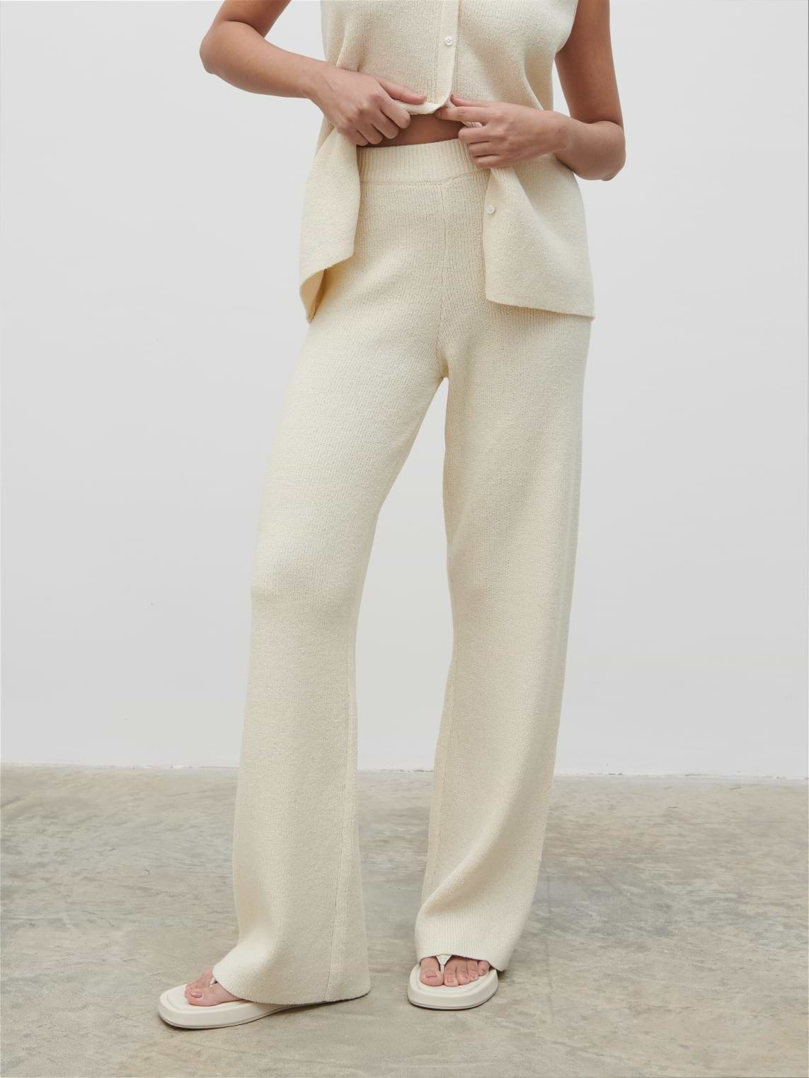 Kourtney Knit Trousers - Cream