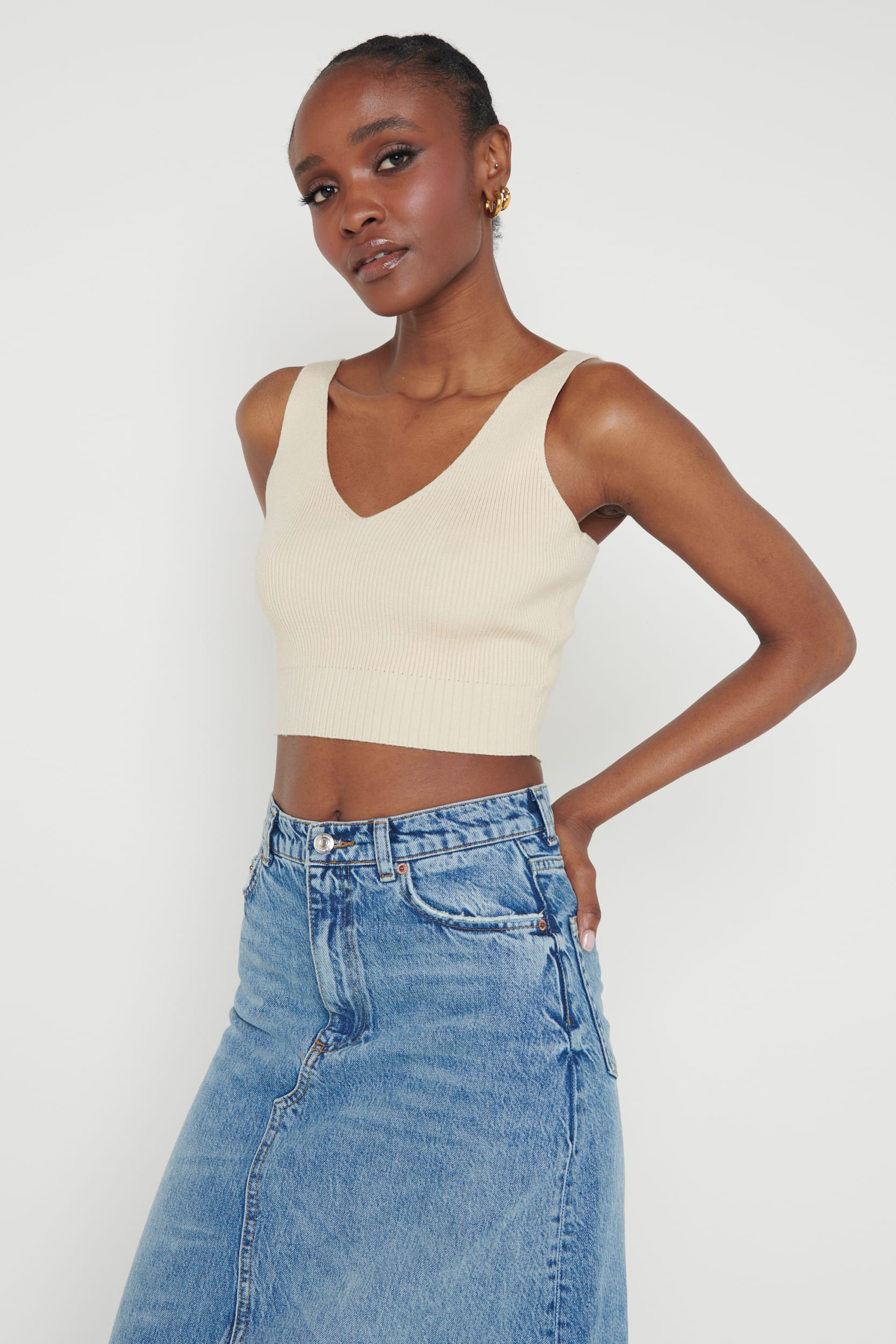 Lara Knit Top - Stone