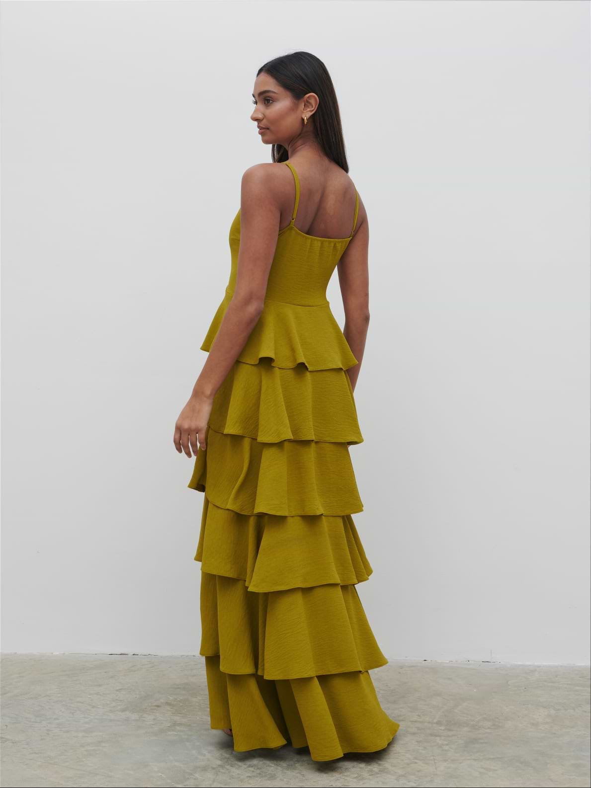 Lissy Textured Maxi Dress - Chartreuse