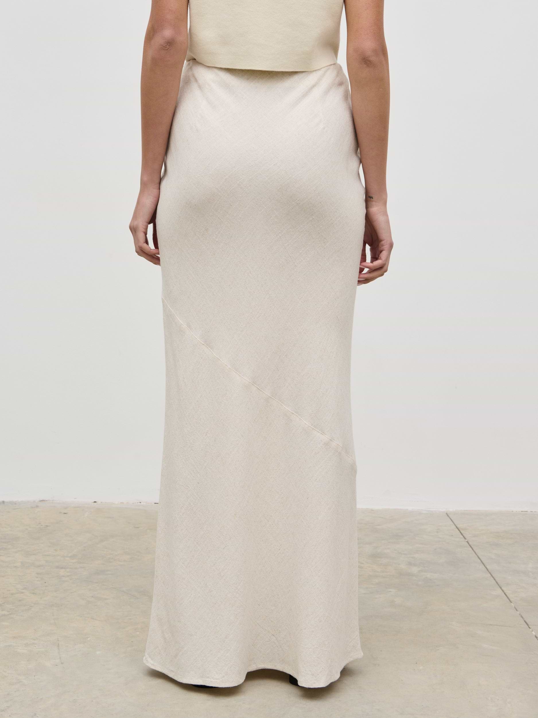 Maisy Linen Maxi Skirt - Natural