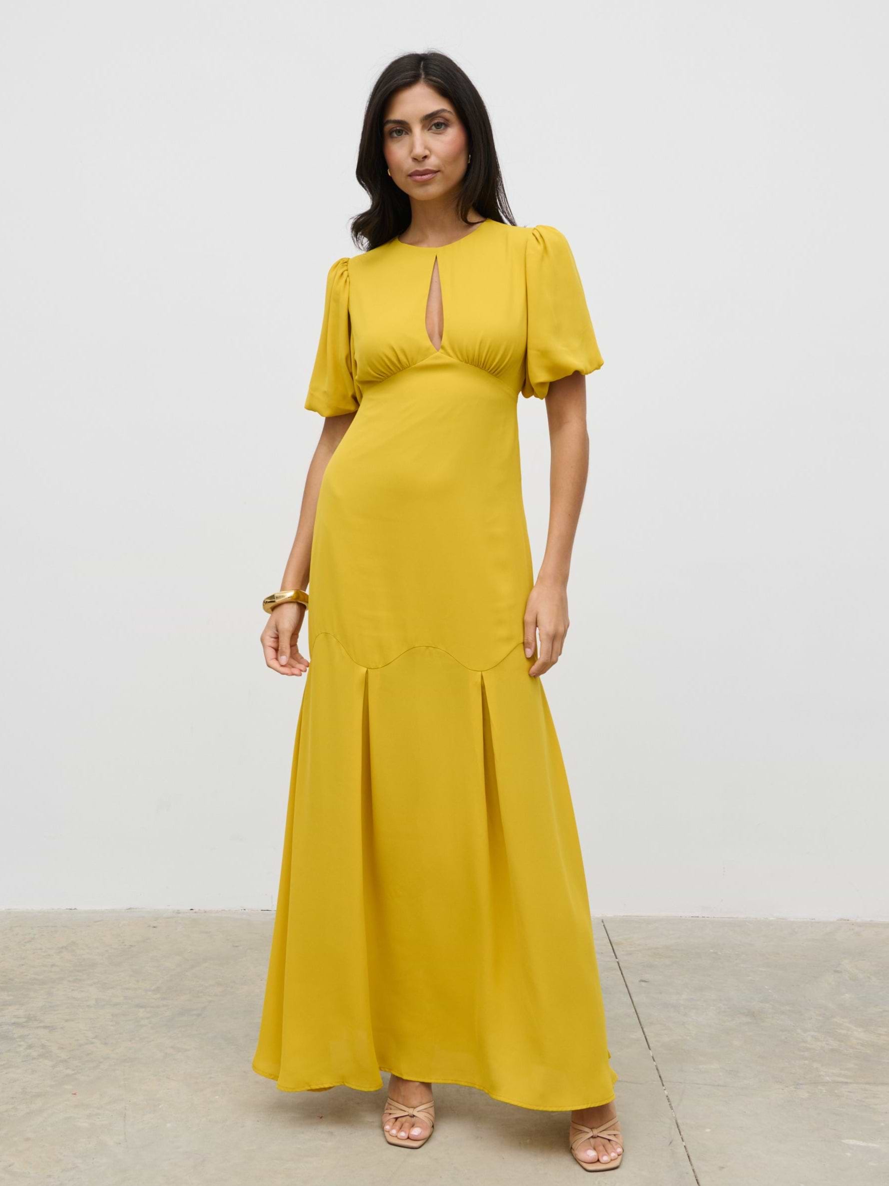 Maribel Puff Sleeve Maxi Dress - Yellow Ochre