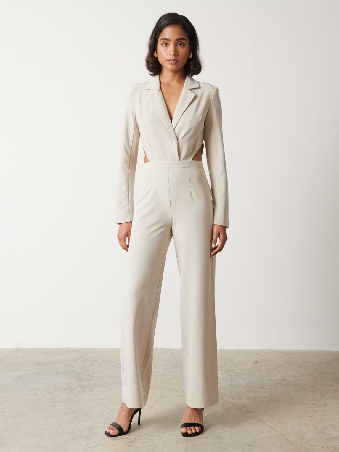 Marni Cut Out Jumpsuit - Stone