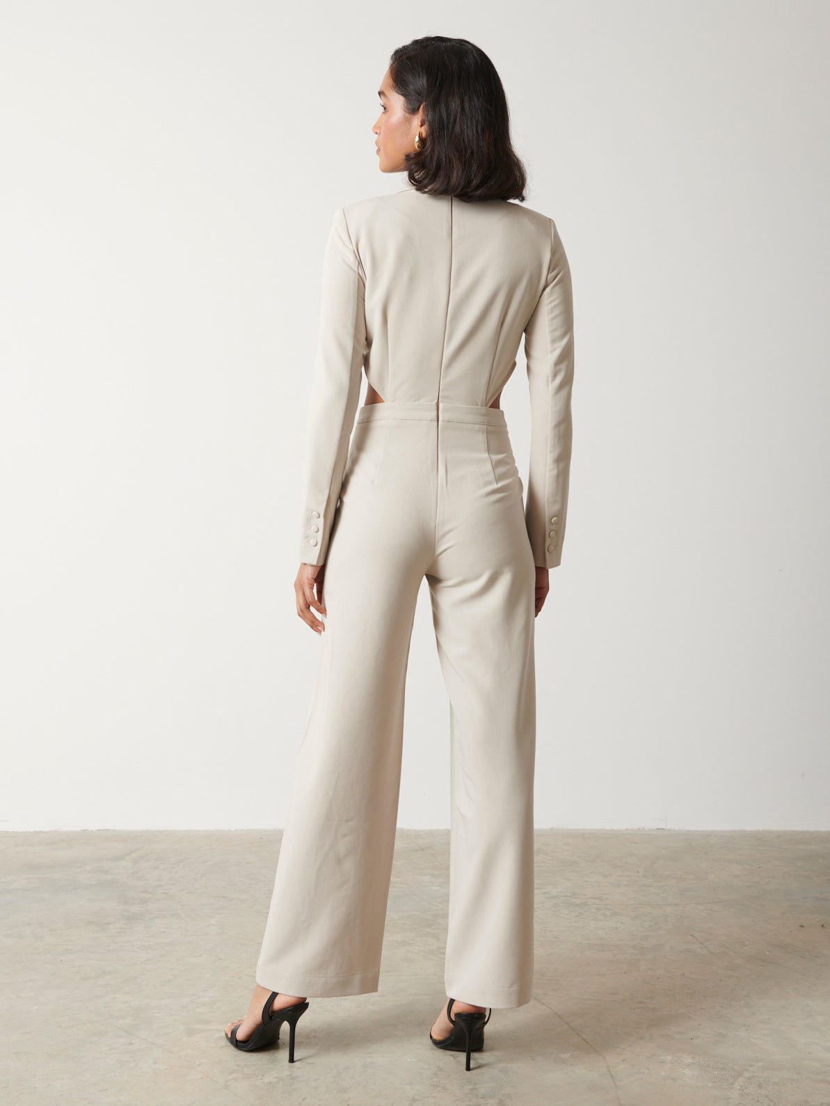 Marni Cut Out Jumpsuit - Stone