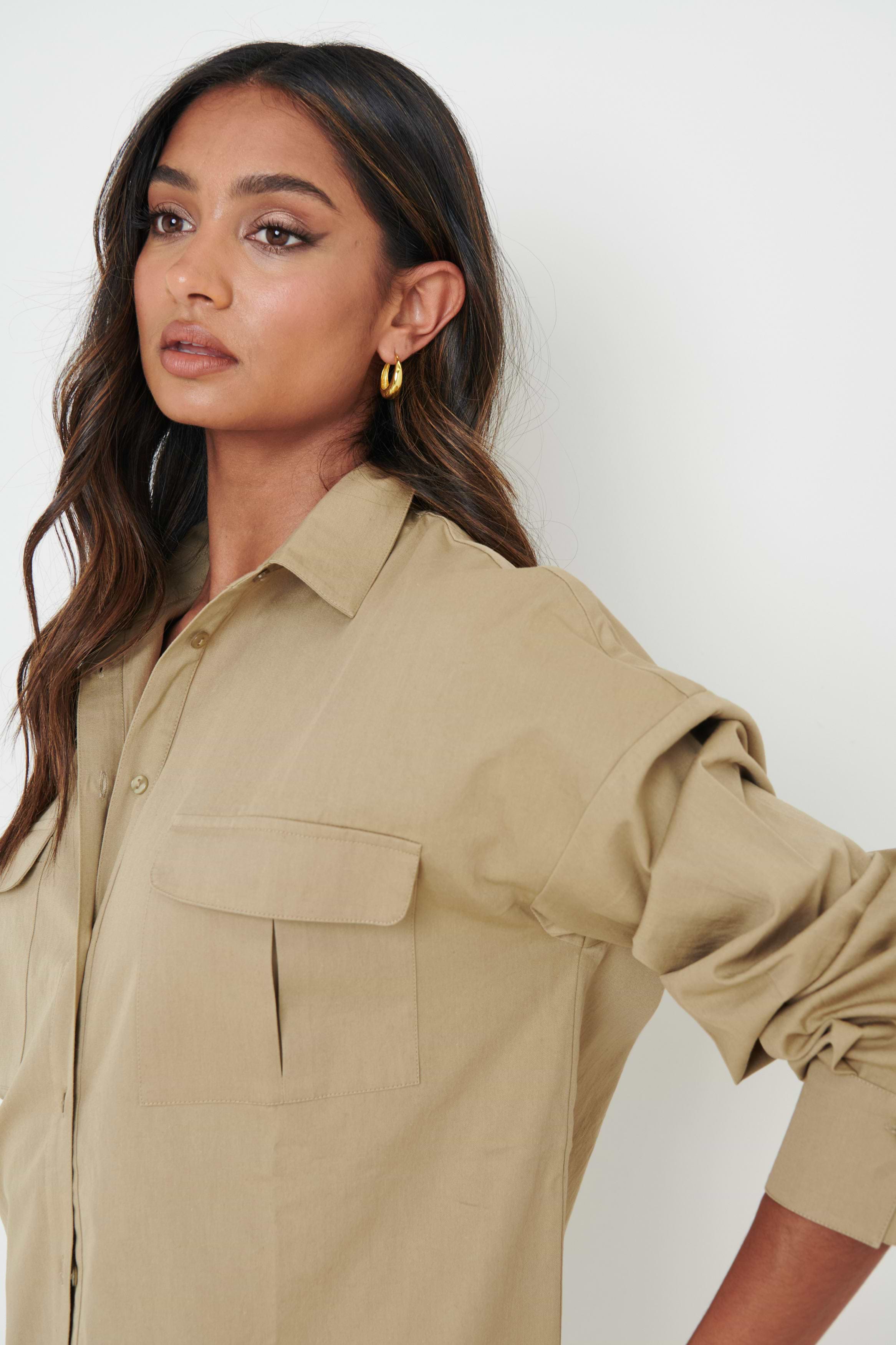 Max Utility Shirt - Pale Olive Grey