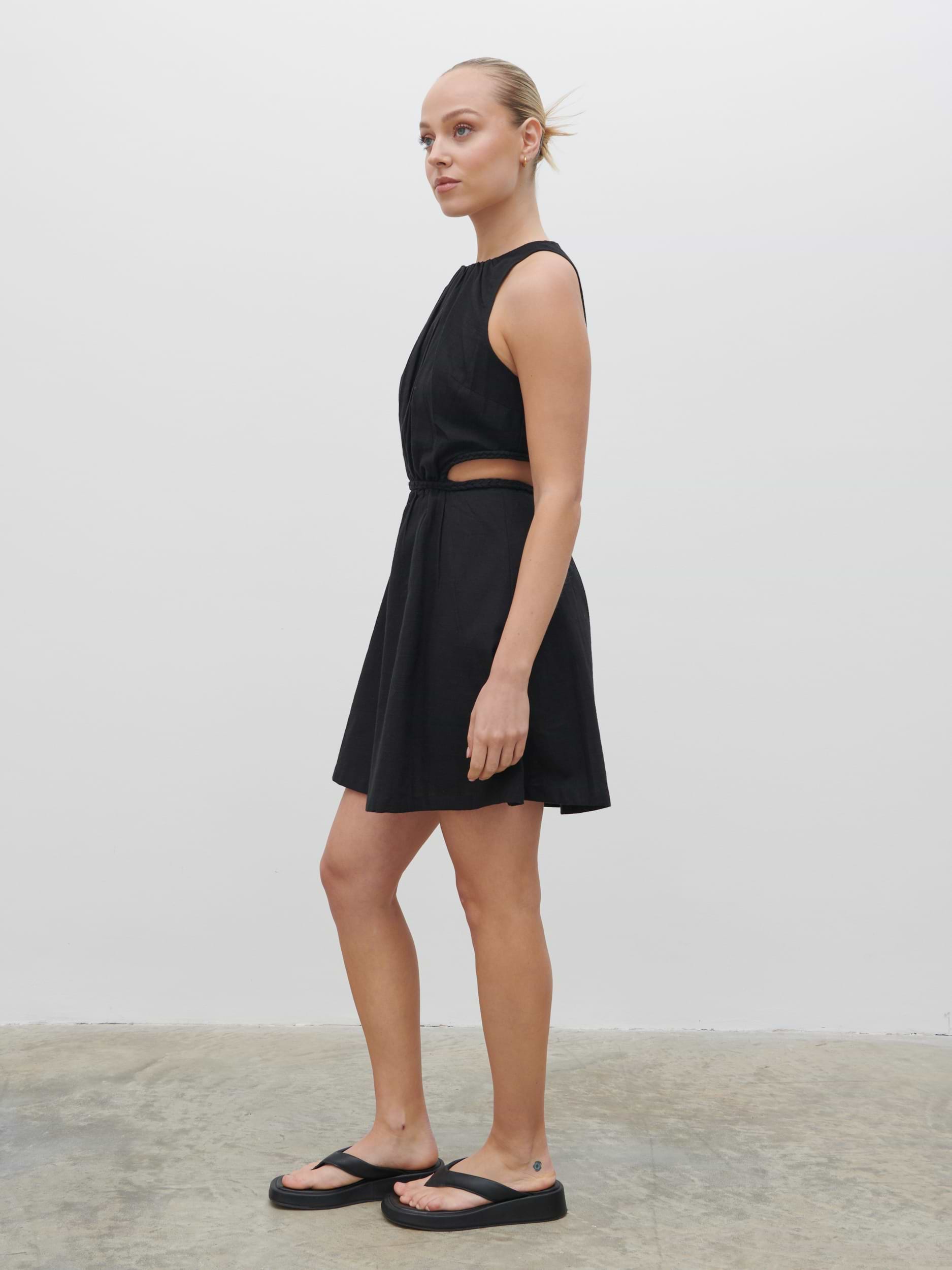 Melody Cut Out Mini Dress - Black