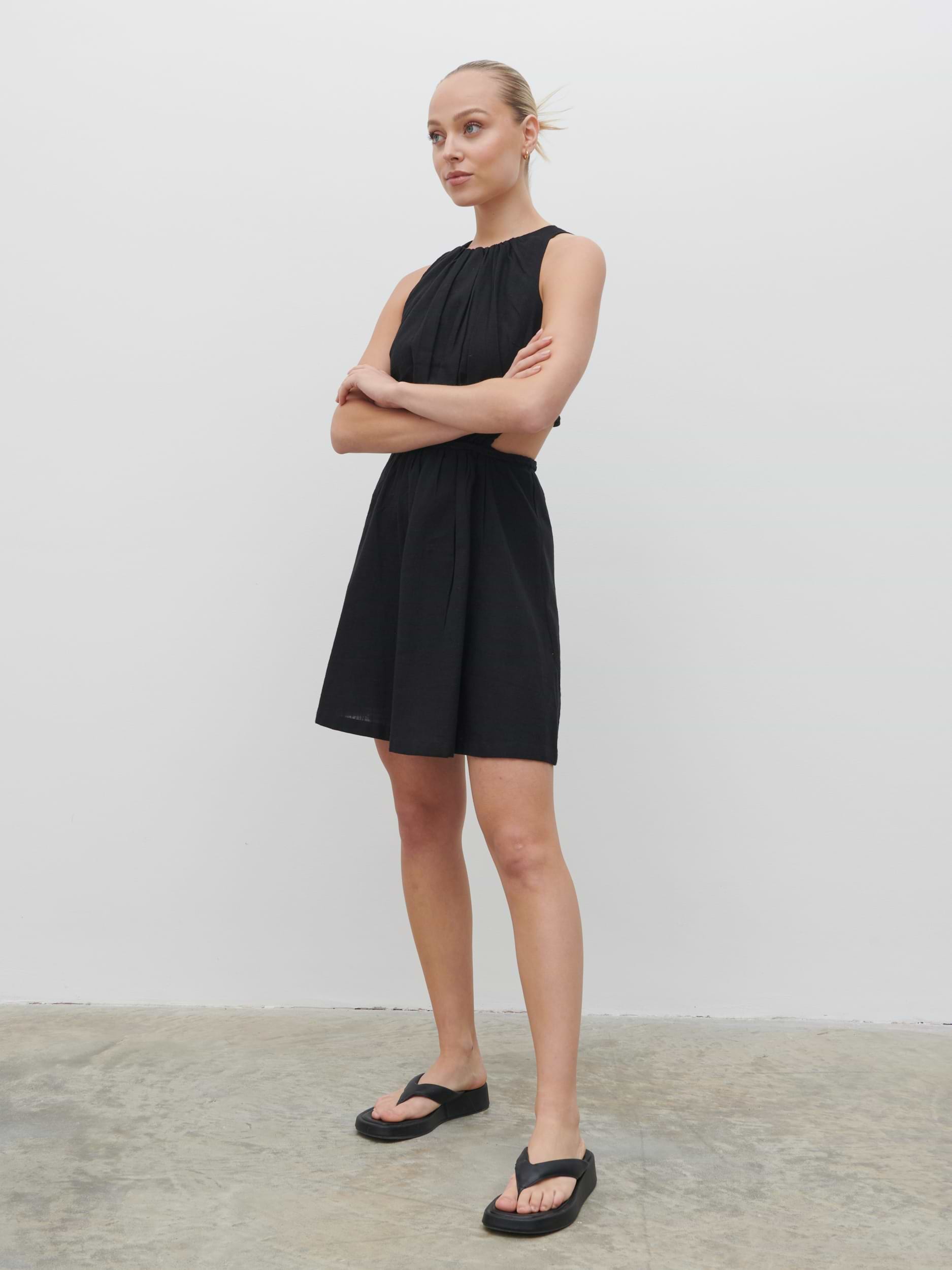 Melody Cut Out Mini Dress - Black