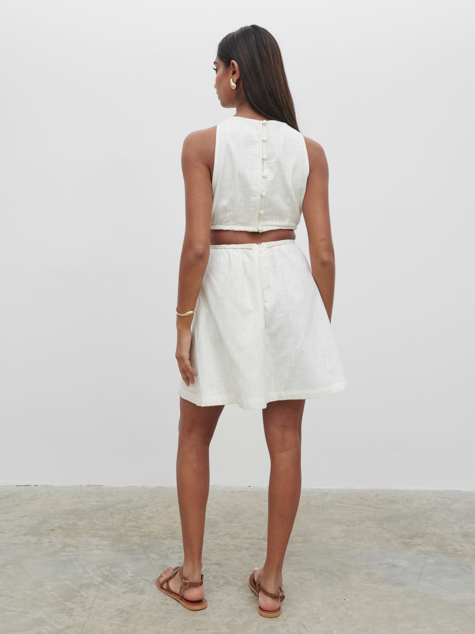 Melody Cut Out Mini Dress - Cream